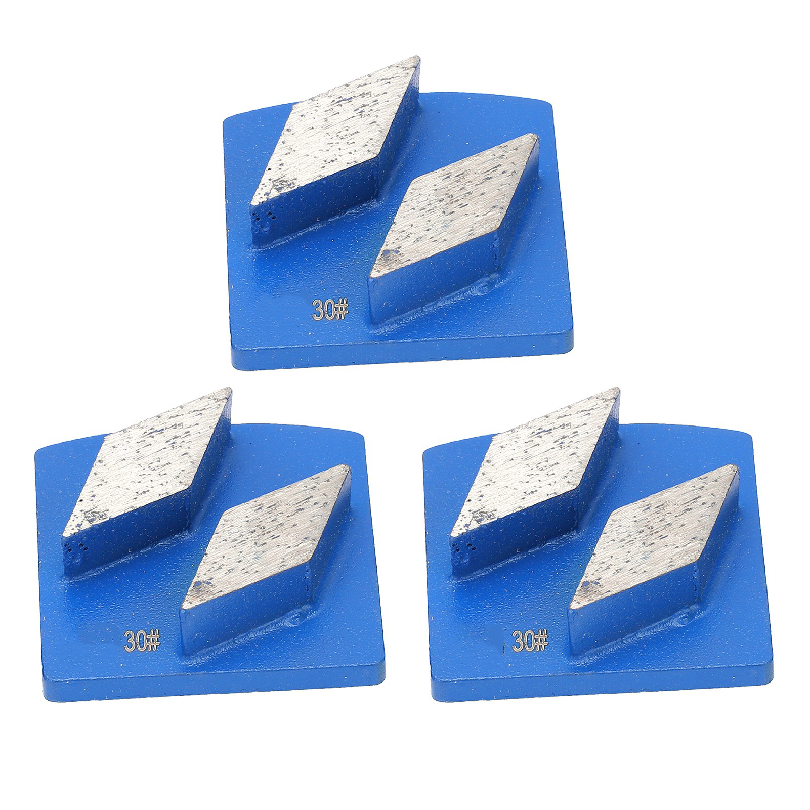 Set Mit 3 Diamant-schwalbenschwanzschleifscheiben Für Beton, Mit Diamantzähnen, Blau, Größe 30