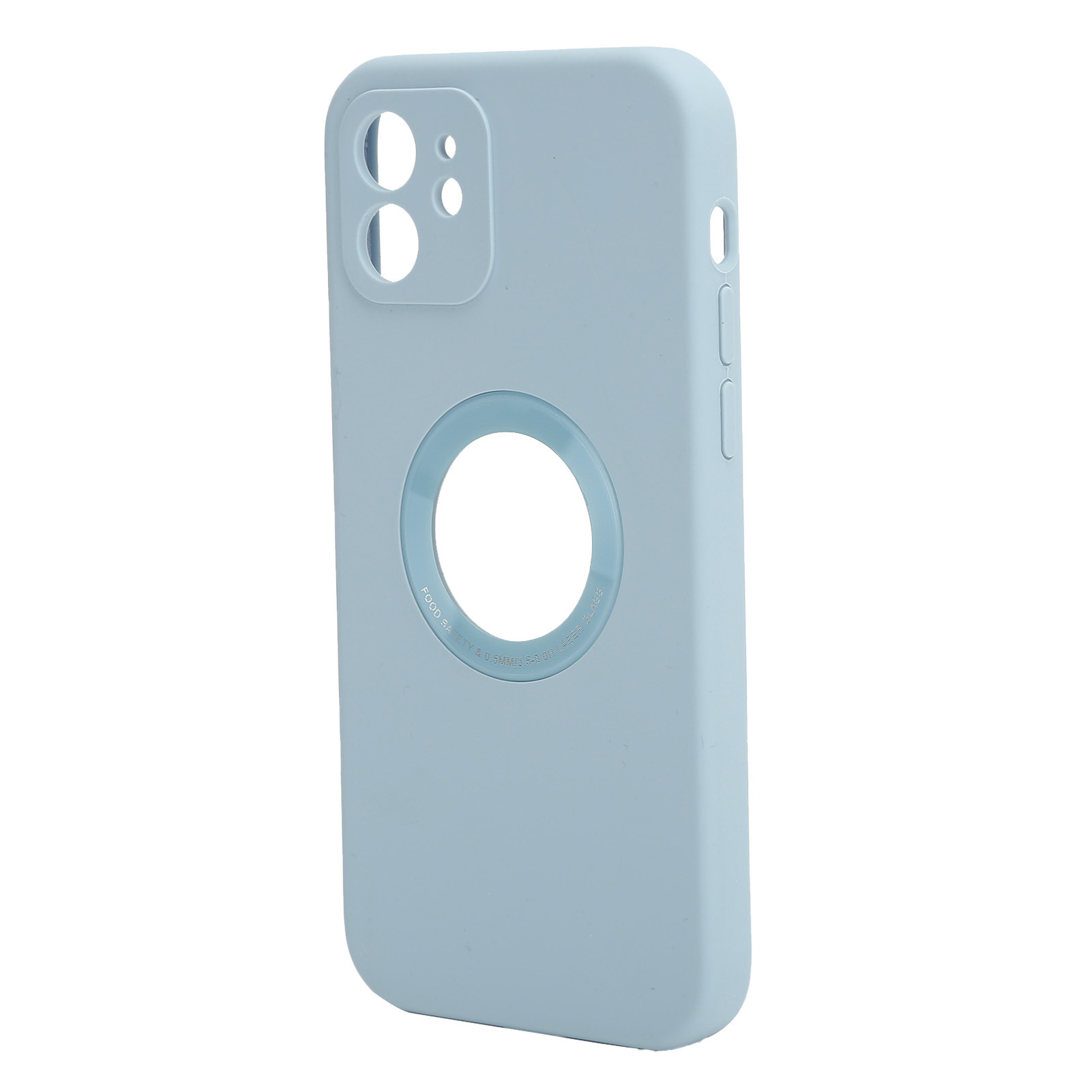 Vollständiger Schutz Durch Flüssiges Silikon Für Iphone 12/12 Pro, Wasserdicht, Blaugrau