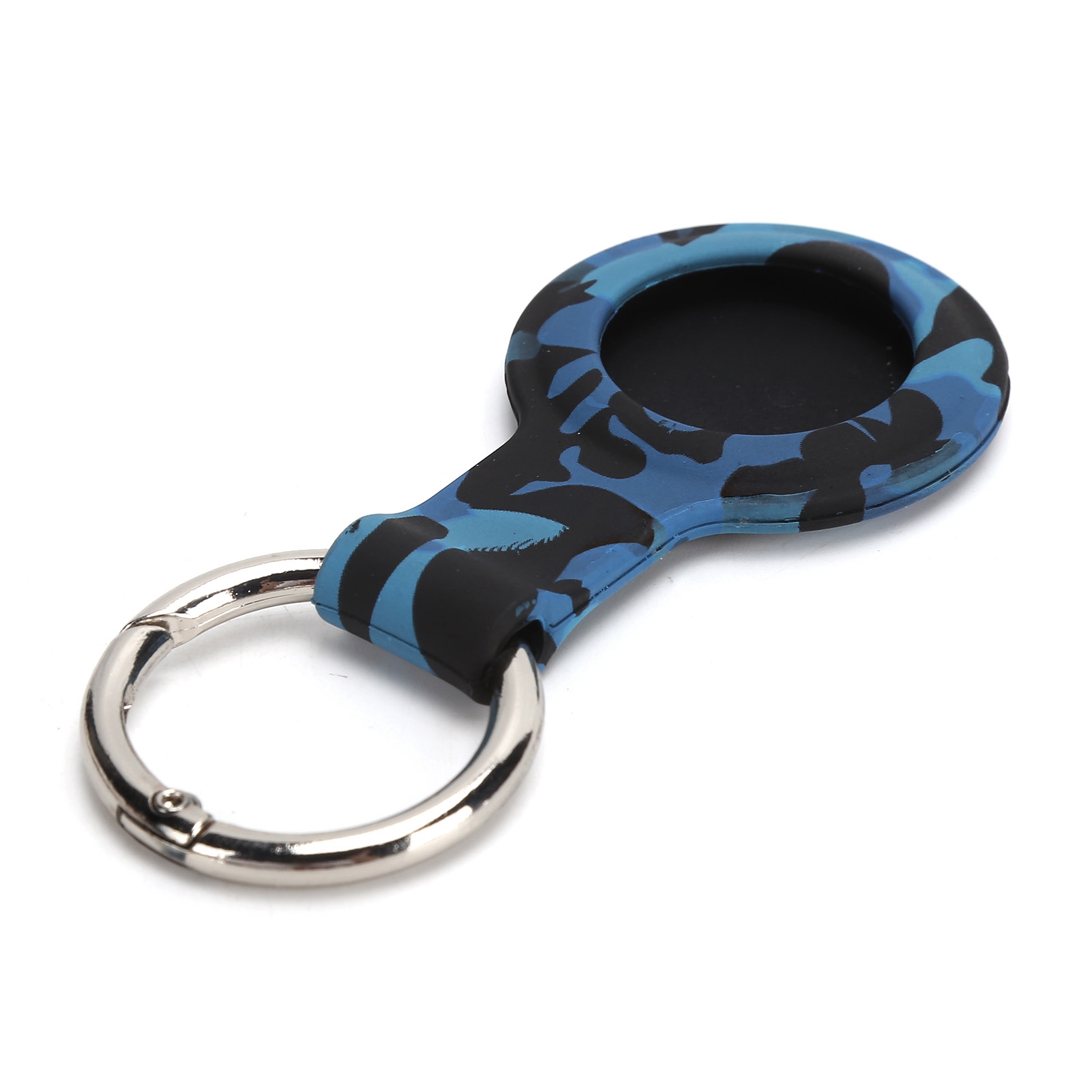 Schutzhülle Aus Silikon Mit Schlüsselring Für Ios Locator, Blaue Tarnfarbe.