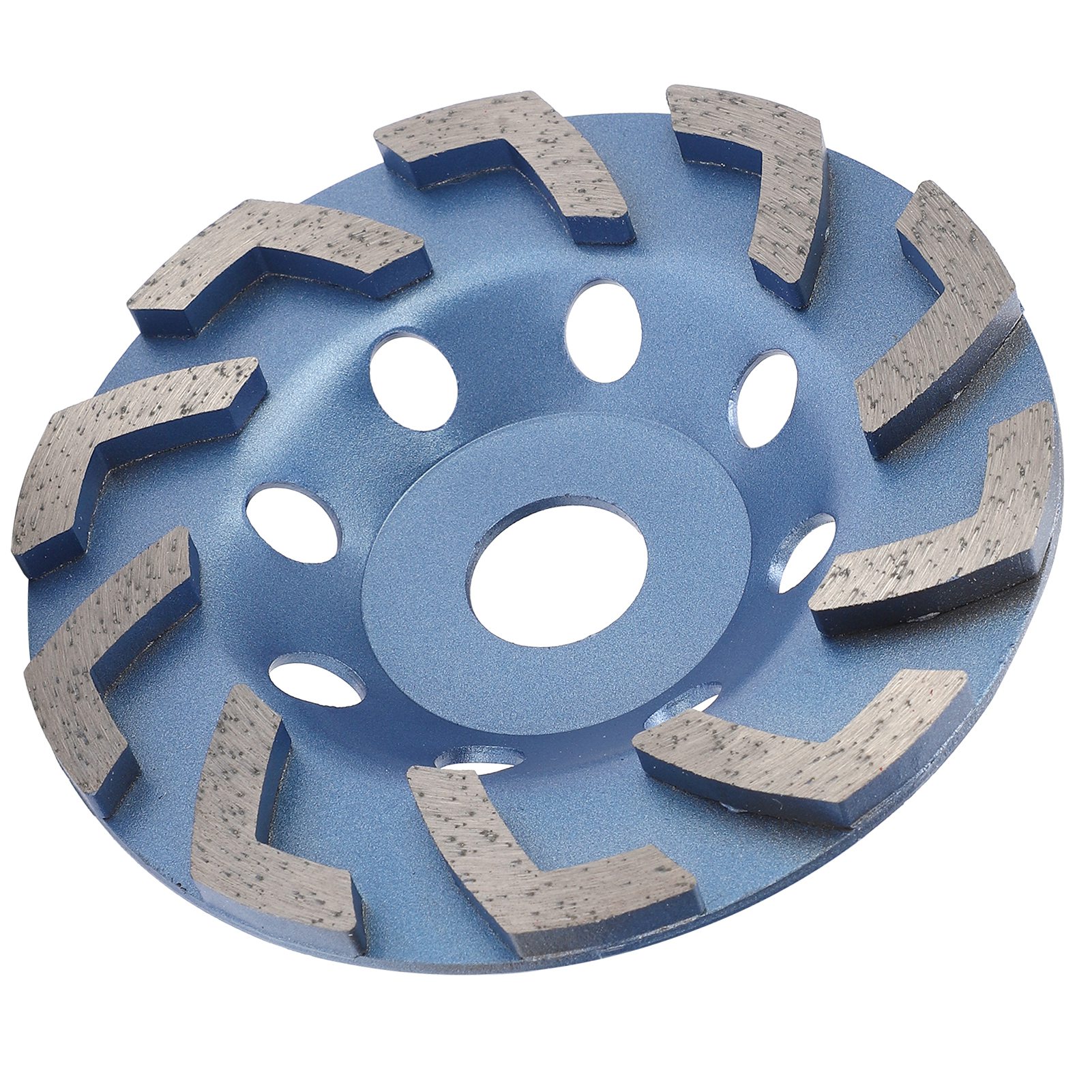 Diamantschleifscheibe In L-form Mit 10 Zähnen, Blau, 125 Mm, Zum Schleifen Von Beton, Stein Und Zement