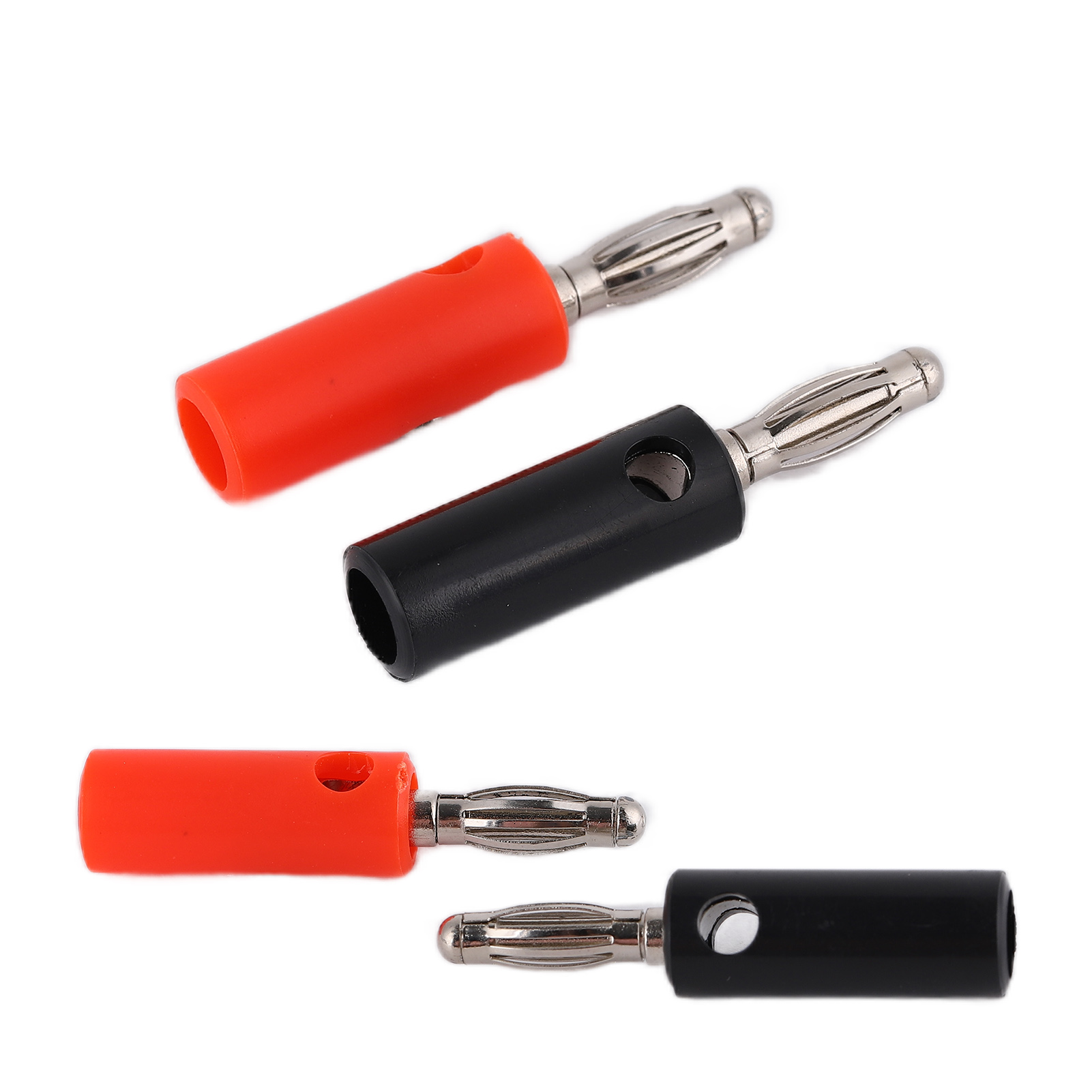 Packung Mit 10 U56 4 Mm Bananensteckern/adaptern Für Diy-kabel, Vorgesehen Für Elektrische Prüfungen (rot, Schwarz, Gelb, Grün, Blau).