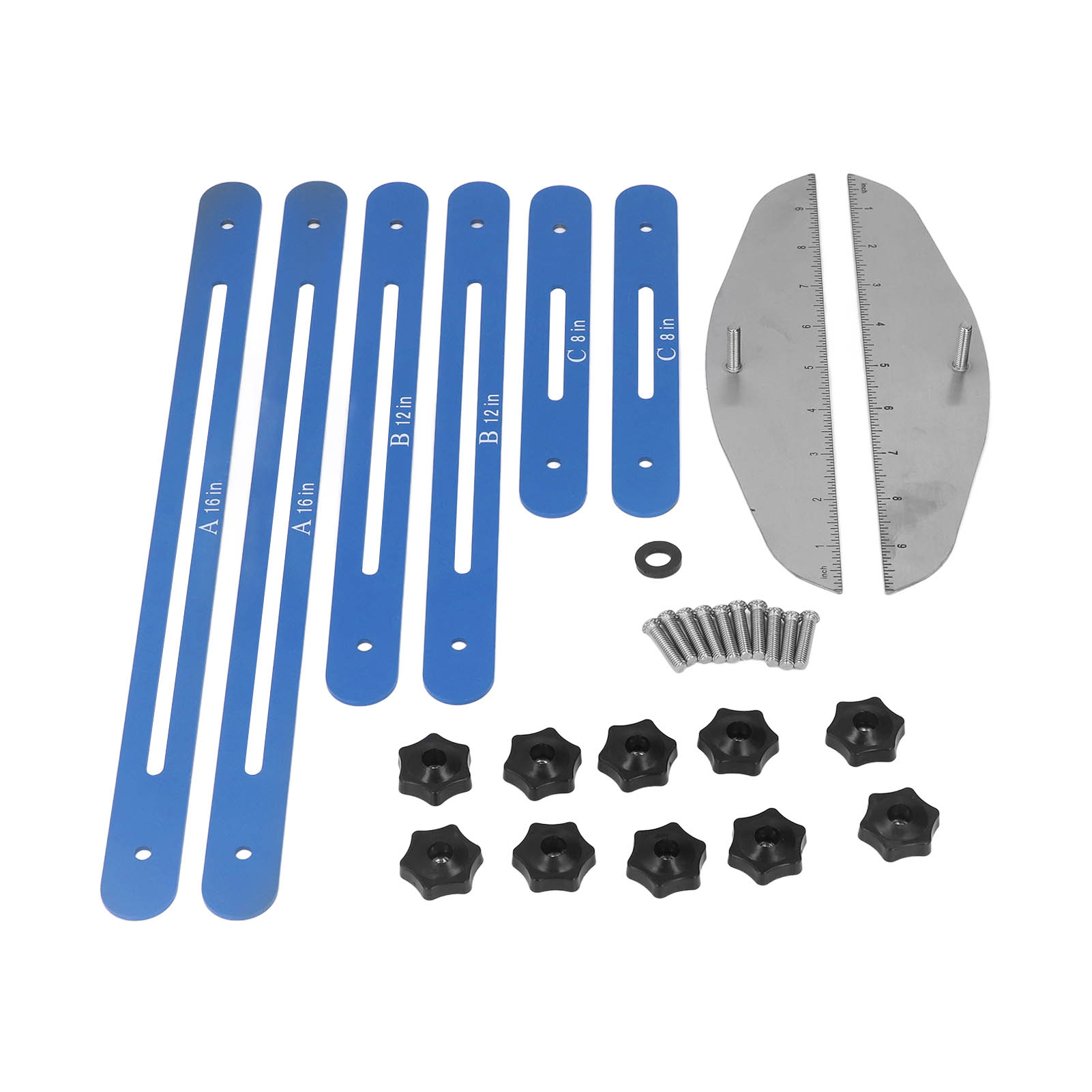 Messschablone Für Treppenstufen, Markierungswerkzeug Für Regalböden, 11 Bis 60 Zoll, Zum Messen Von Setzstufen, Regalböden Und Gipskartonplatten (blau)
