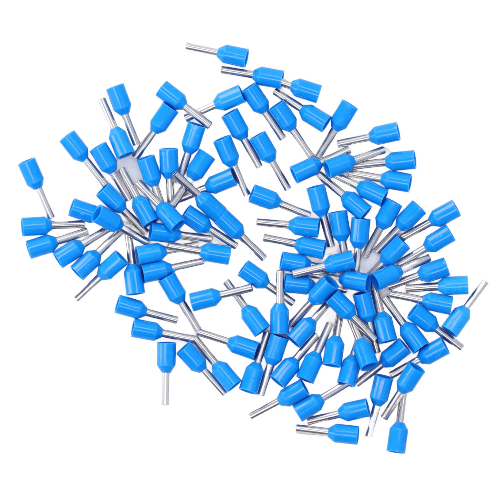 100 E1508 Crimp-anschlüsse Für Elektronische Kabel, Aus Kupfer Und Isoliertem Pvc, Mit Isoliertem Draht.