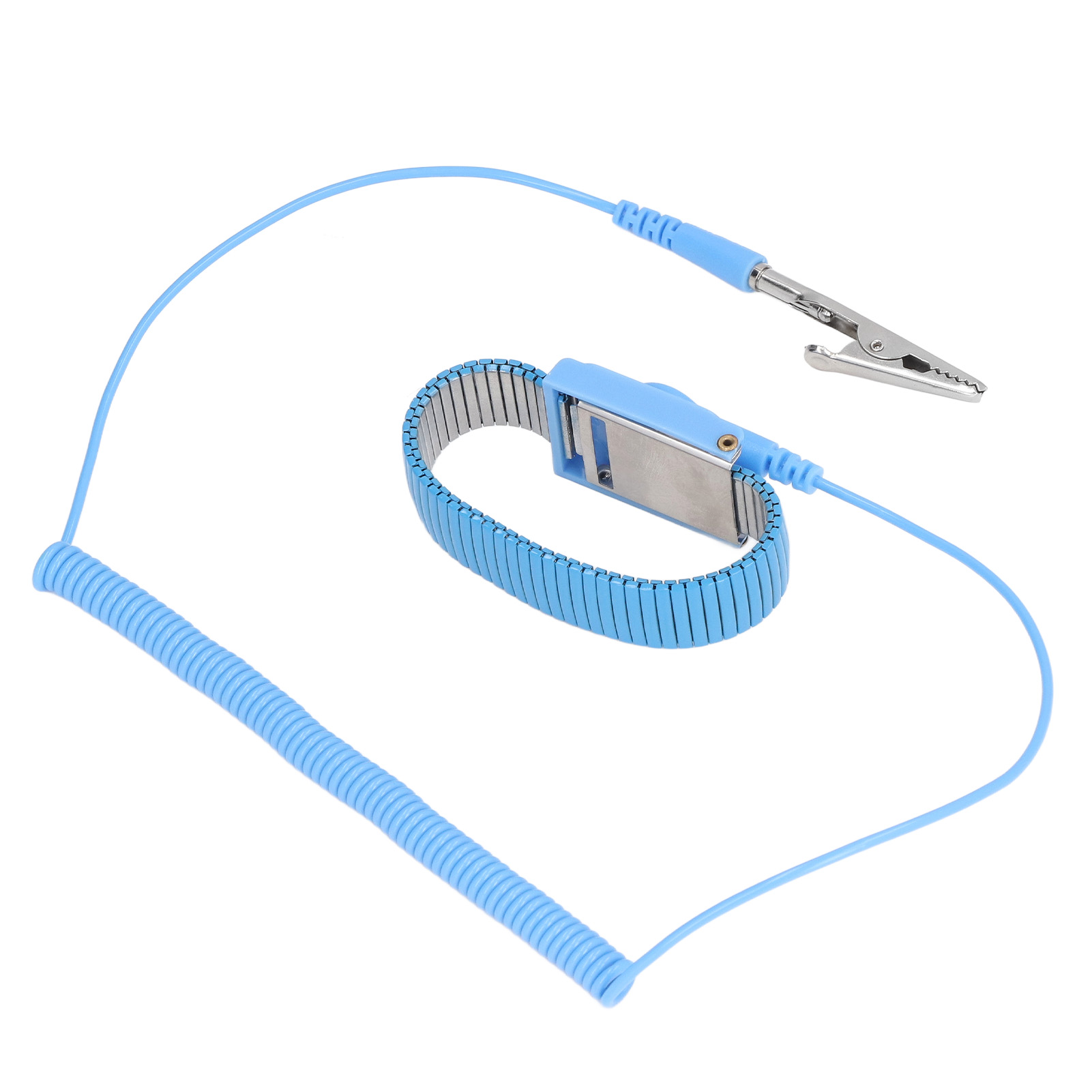 Esd-antistatik-armband Mit Erdung, 1,8 M Langes Metallkabel, Für Den Werkstattgebrauch, Blaues Armband