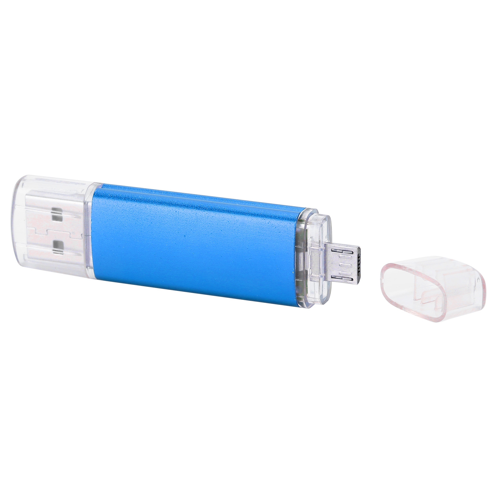 2-in-1 Usb 2.0 Otg-flash-laufwerk, Datenspeicher Mit Hoher Kapazität, Blau, 64 Gb