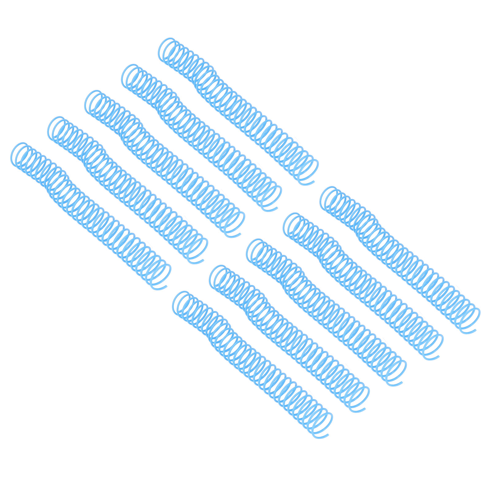 Set Mit 10 Hochkapazitiven Bindespiralen, 30 Löcher, 29 Mm Innendurchmesser, Blau