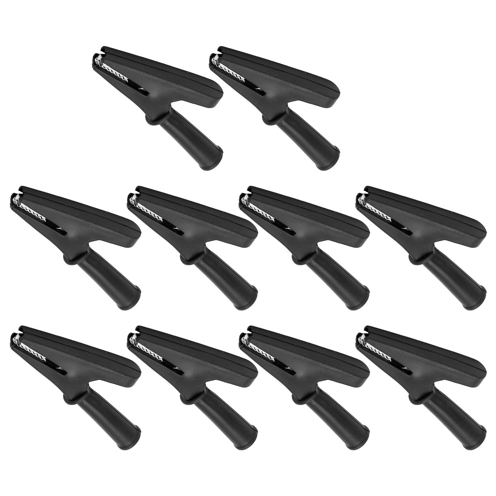 Packung Mit 10 Elektrischen Prüfklemmen, Nennstrom 20 A, 10 Mm Öffnung, Für Elektronische Geräte Und Schweißmaschinen (schwarz).