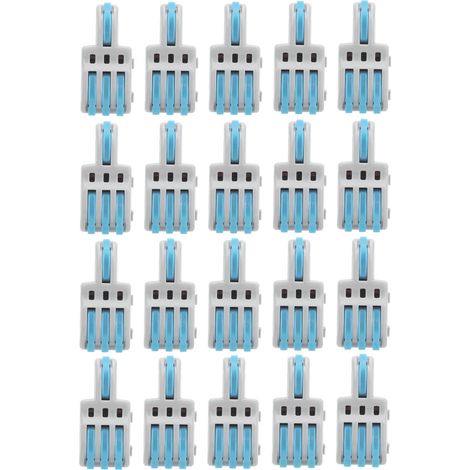 20 Splf13 Schnellverbinder, 1 Eingang, 3 Ausgänge, Ttap Kabelverteiler Für 250v Beleuchtungsmotoren (blau)