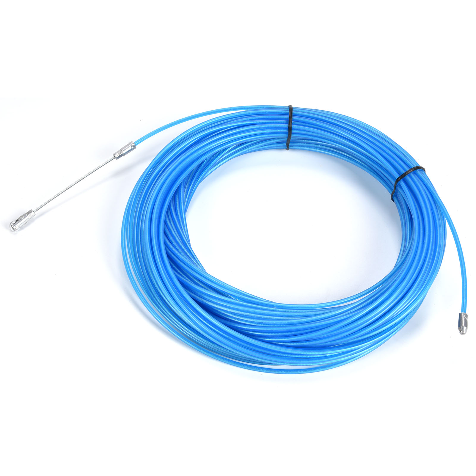 Multifunktionales Stahlseil, Mit Oxidationsbeständigem Kunststoff Beschichtet, Zum Heben, Anheben Und Ziehen, Blaue Farbe (50 M / 164 Ft)