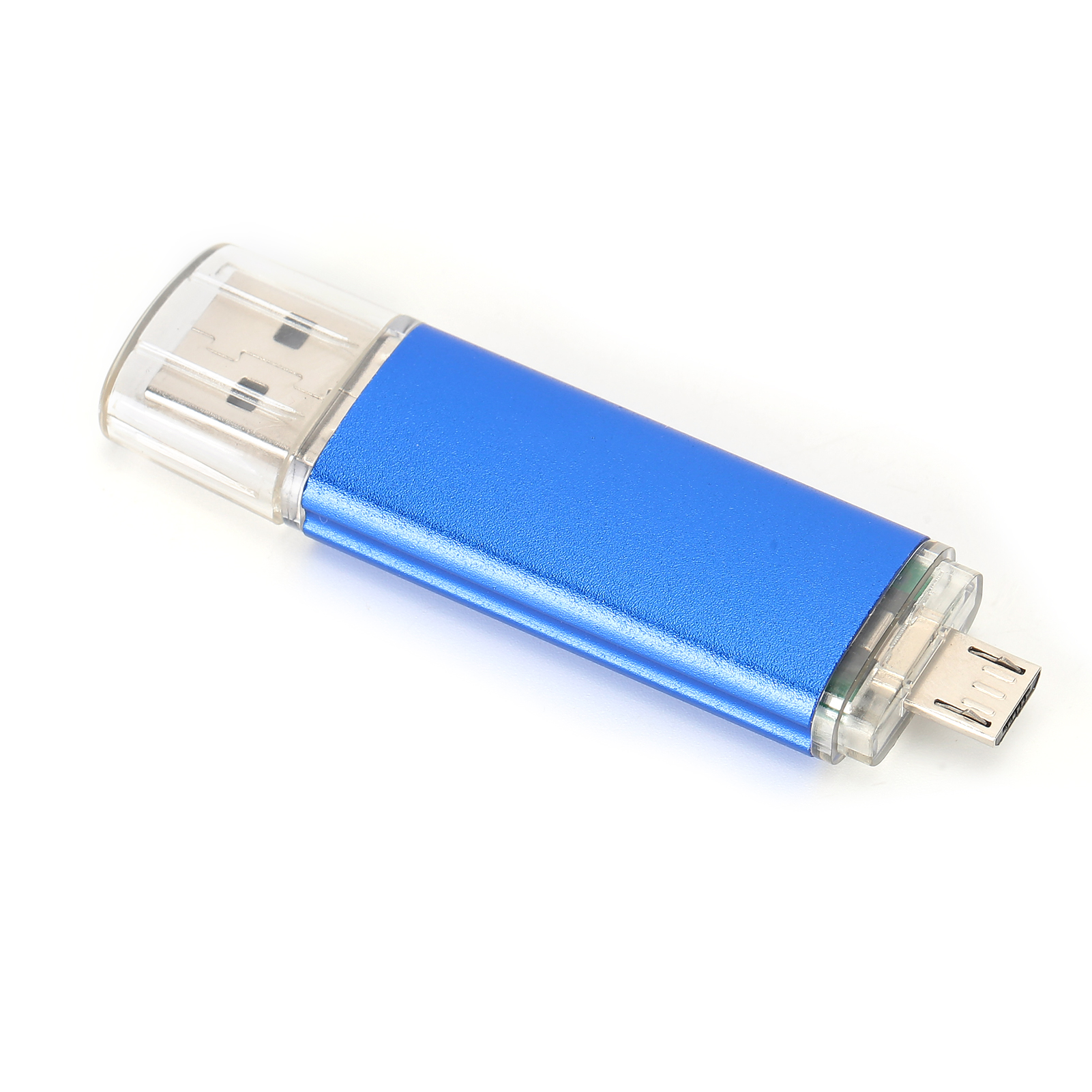 Mini-usb-2.0-flash-laufwerk, Metall, Dual-head, Glänzend Blau, U-disk Otg Cw10050 (4 Gb)