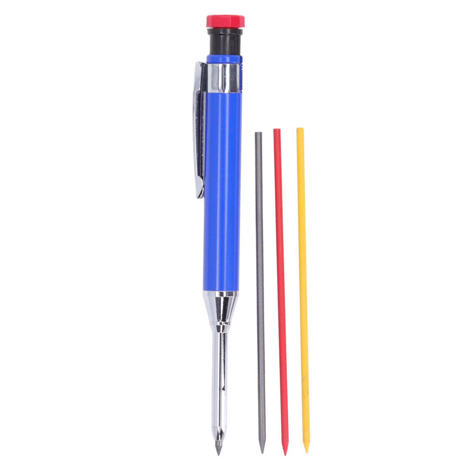 Set Mit 12 Druckbleistiften Für Zimmerleute, Inklusive Minen, Langer Und Tiefer Mine, Zimmermannsbleistift-set Für Holzarbeiten, Blau