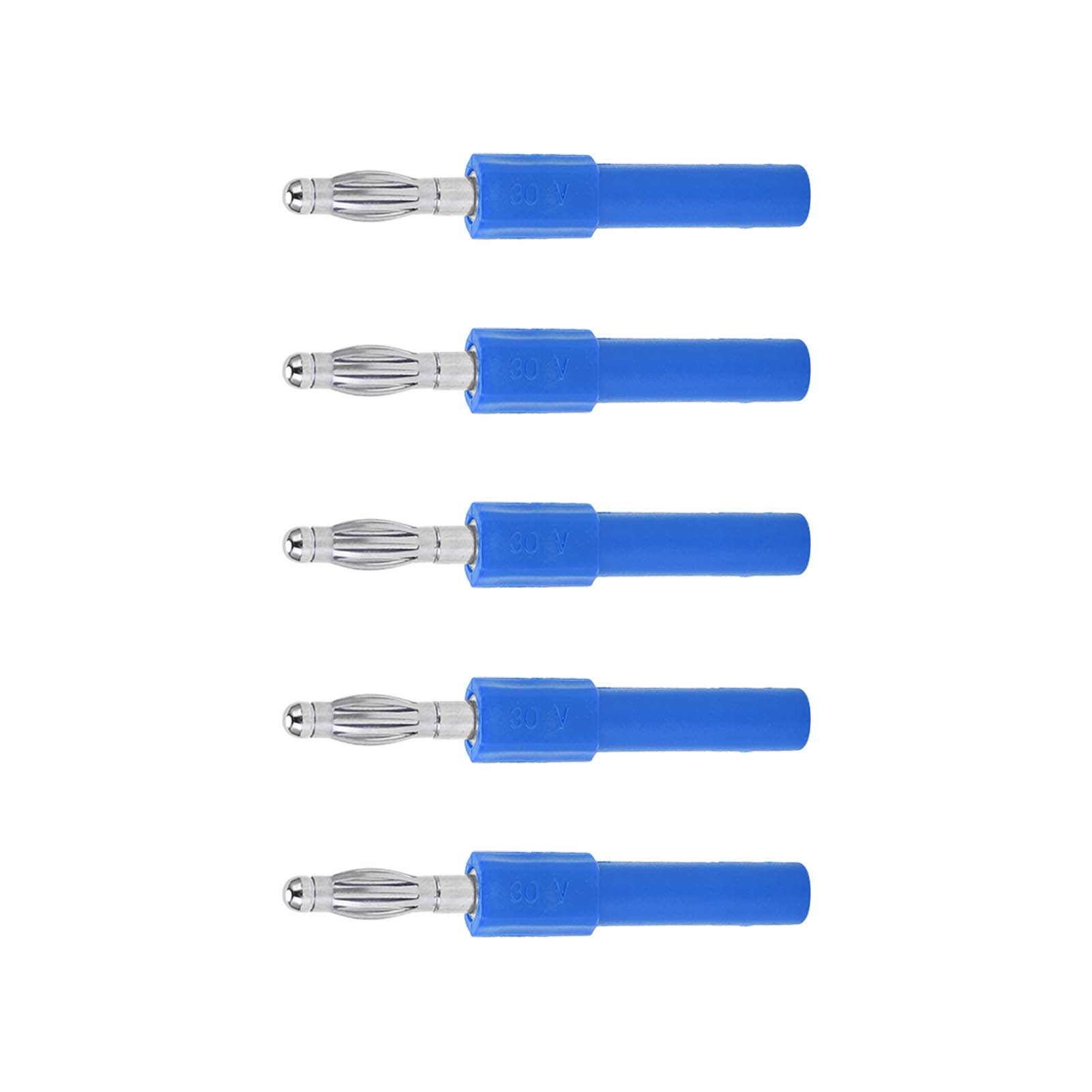 5er-pack 4-mm-bananenstecker-adapter, Hohe Konnektivität Und Gute Leitfähigkeit, 4-mm-auf-2-mm-konverter, Blau