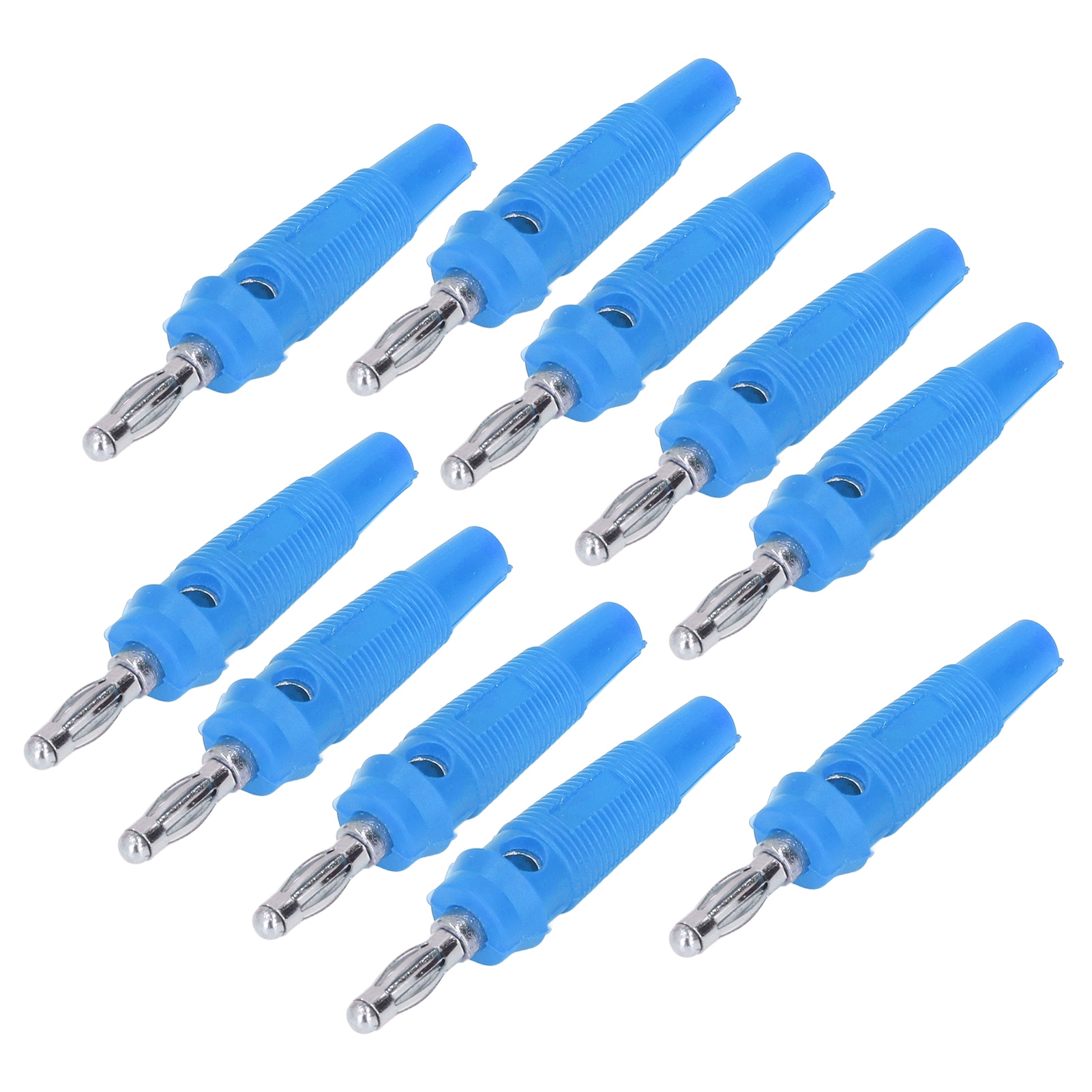 Packung Mit 10 4-mm-bananensteckern Für Lötmaschinen, Ladegeräte Und Generatoren (blau)