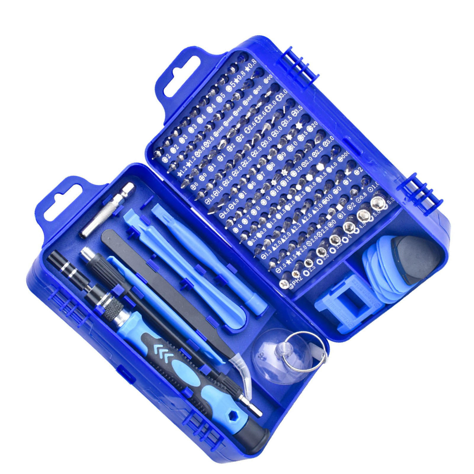 115-in-1-reparaturschraubendreher Aus Chrom-vanadium-legierungsstahl, Professionelles Schraubendreher-set Für Die Reparatur Von Handys Und Uhren (blau).
