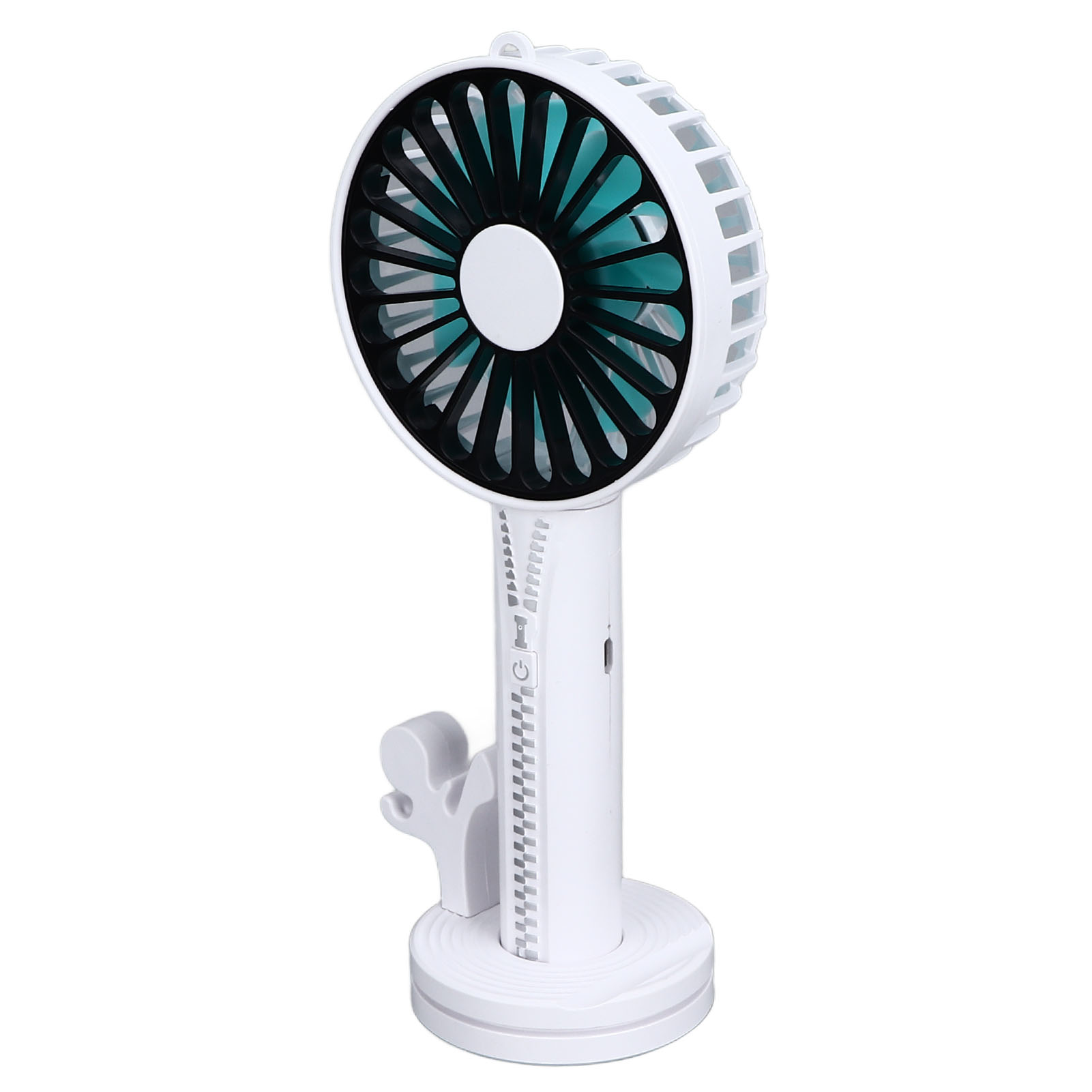 Tragbarer Handventilator, 3 Abnehmbare Geschwindigkeitsstufen, Usb-akku Wiederaufladbar, Mini-tischventilator, Dc5v 1a, Ideal Für Reisen Und Sport (weiß).