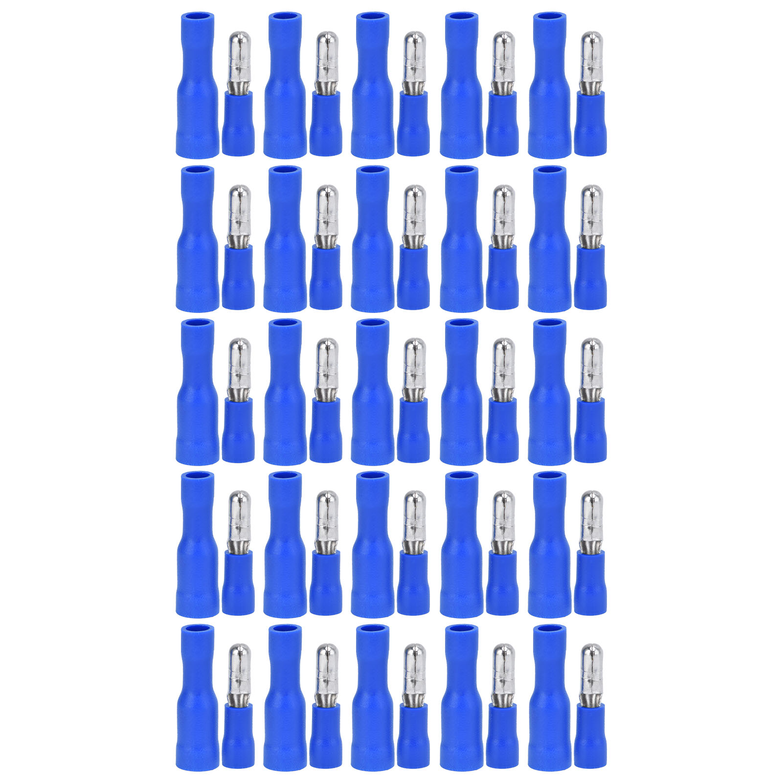 25 Paar Isolierte Schnellcrimp-kabelschuhe (stecker Und Buchse) Für Drähte Mit Einem Querschnitt Von 16–14 Awg