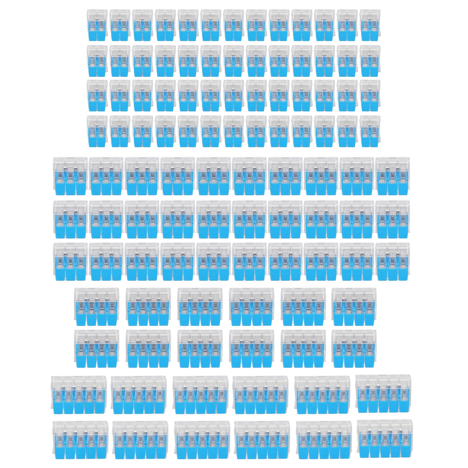 Packung Mit 106 Hebel-drahtverbindern, Kompakte Anschlussverbinder Für Deckenleuchten Und Strahler, Blau
