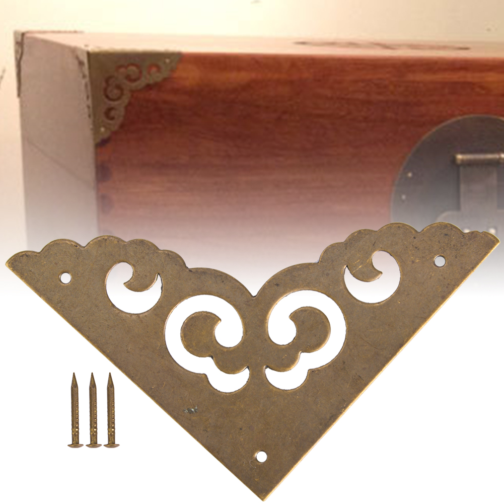 Set Aus 5 Eckenschützern Im Antik-stil Aus Reinem Messing, Wolkenform, Bronze