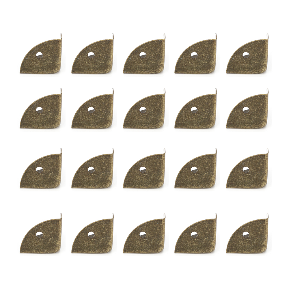 20 Eckenschützer Für Alte Kartons, Bronzefarben, 26 X 26 Mm.