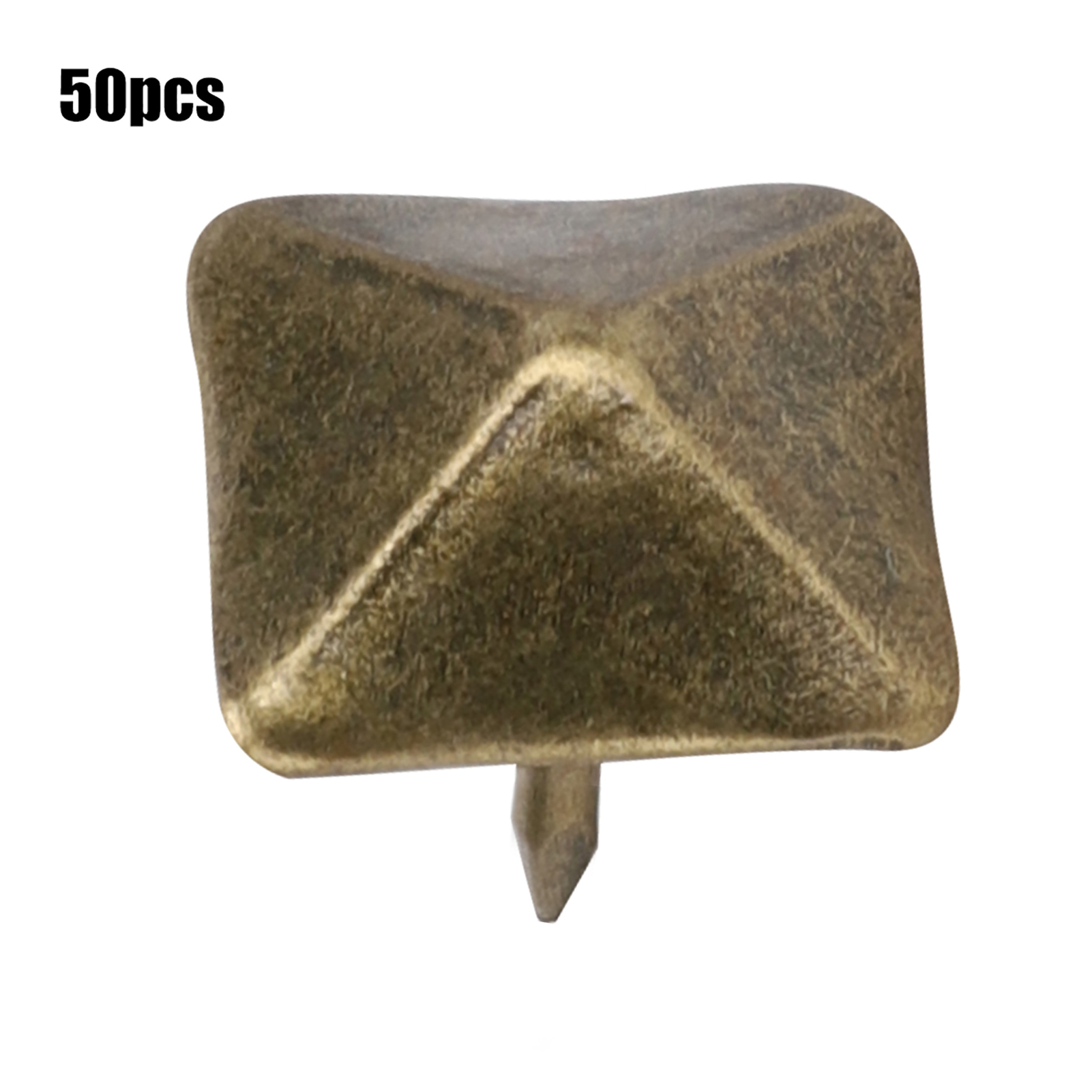 Set Mit 50 Dekorativen Retro-eisennägeln In Bronze Und Cyan Für Türen Und Möbel, 19 X 20 Mm