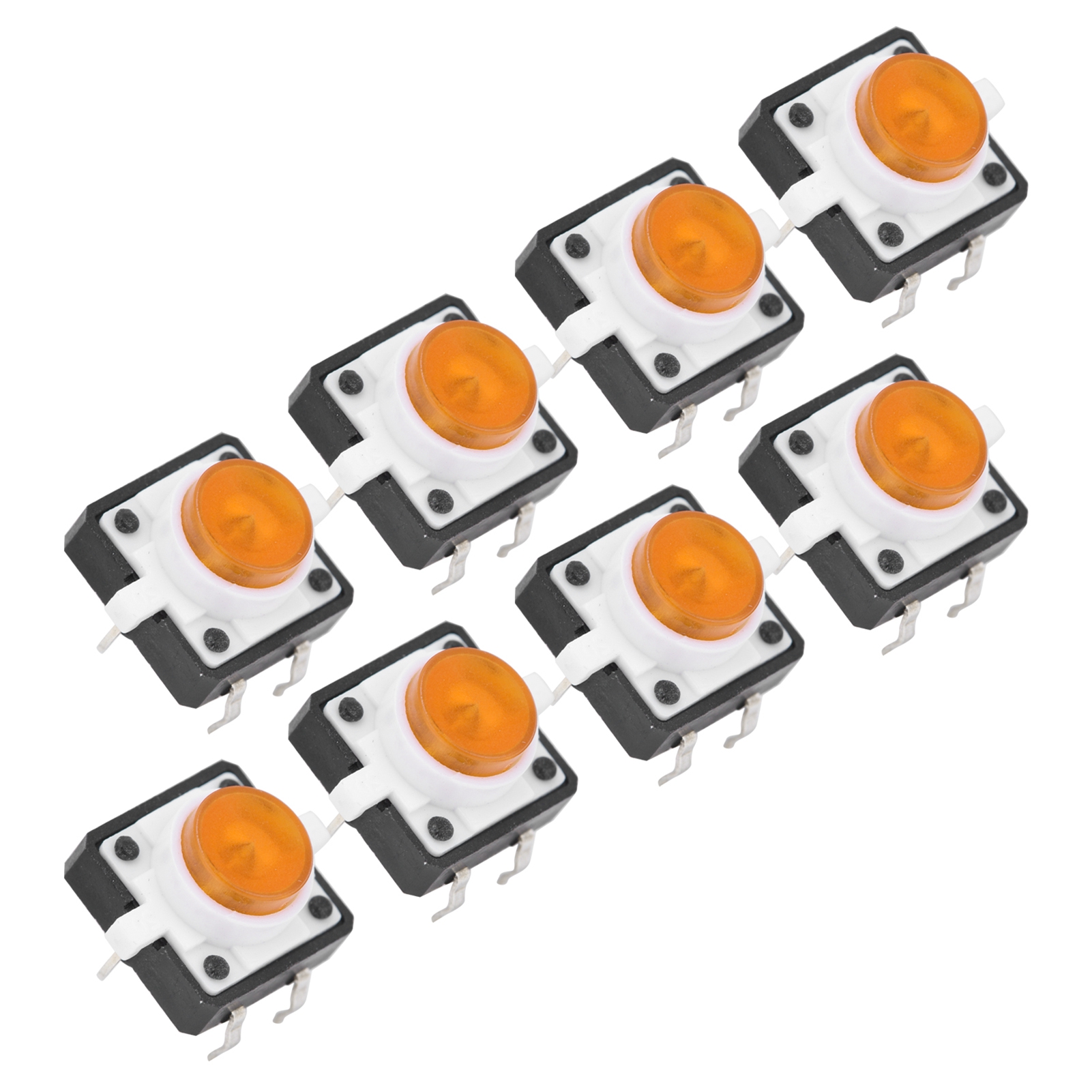 Packung Mit 20 Berührungsempfindlichen Tastern Mit Gelben Leds, 12 X 12 X 7,3 Mm