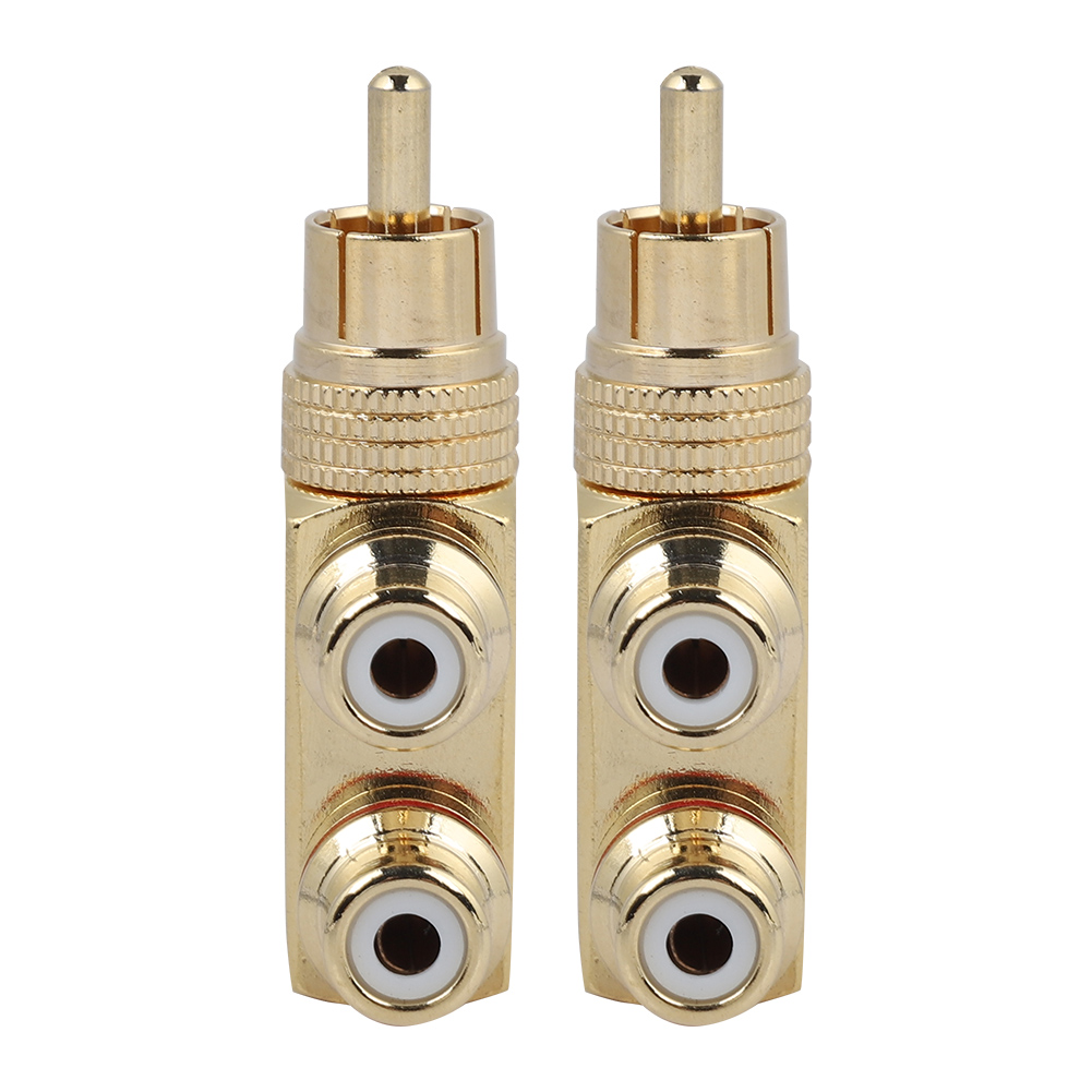 Rca-stecker Auf 2 Buchsen Audio-video-adapter (2 Stück)