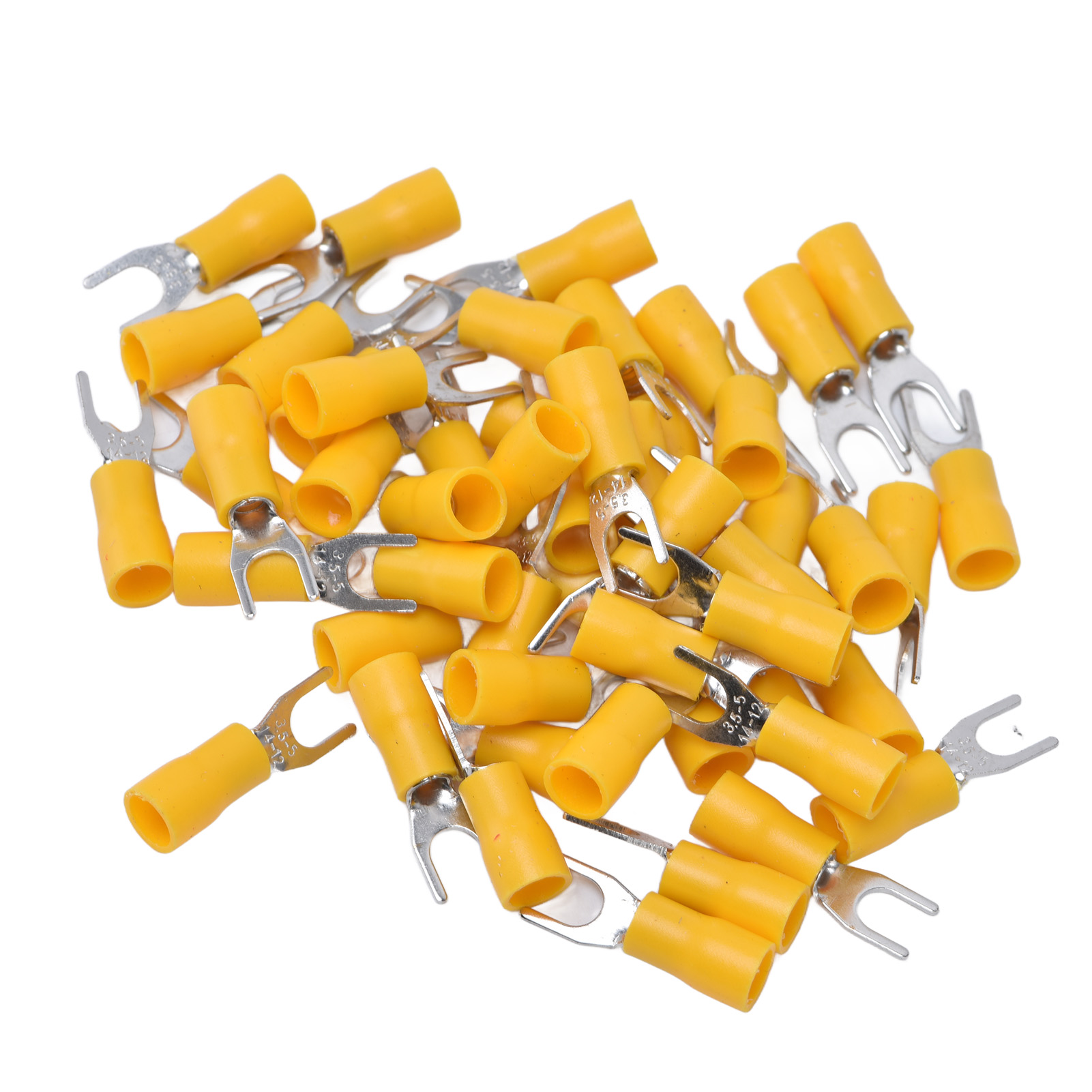 Satz Mit 50 Isolierten Gabelklemmen Für 14-12 Awg-kabel (gelb) Für Sv3.5-5-geräte