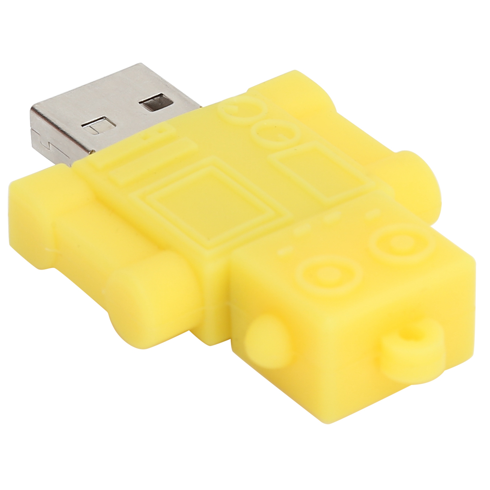 Tragbarer Gelber, Daumenförmiger Usb-stick In Roboterform, Ideal Für Datenspeicherung Und -übertragung (128 Gb).