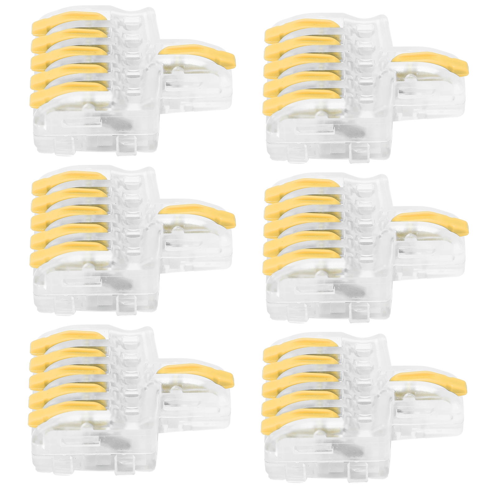 20 Schnellverbinder Für Drähte, T-förmige Spl-klemmenblöcke, 5-in-1-kupferleitungsverteiler (gelb)