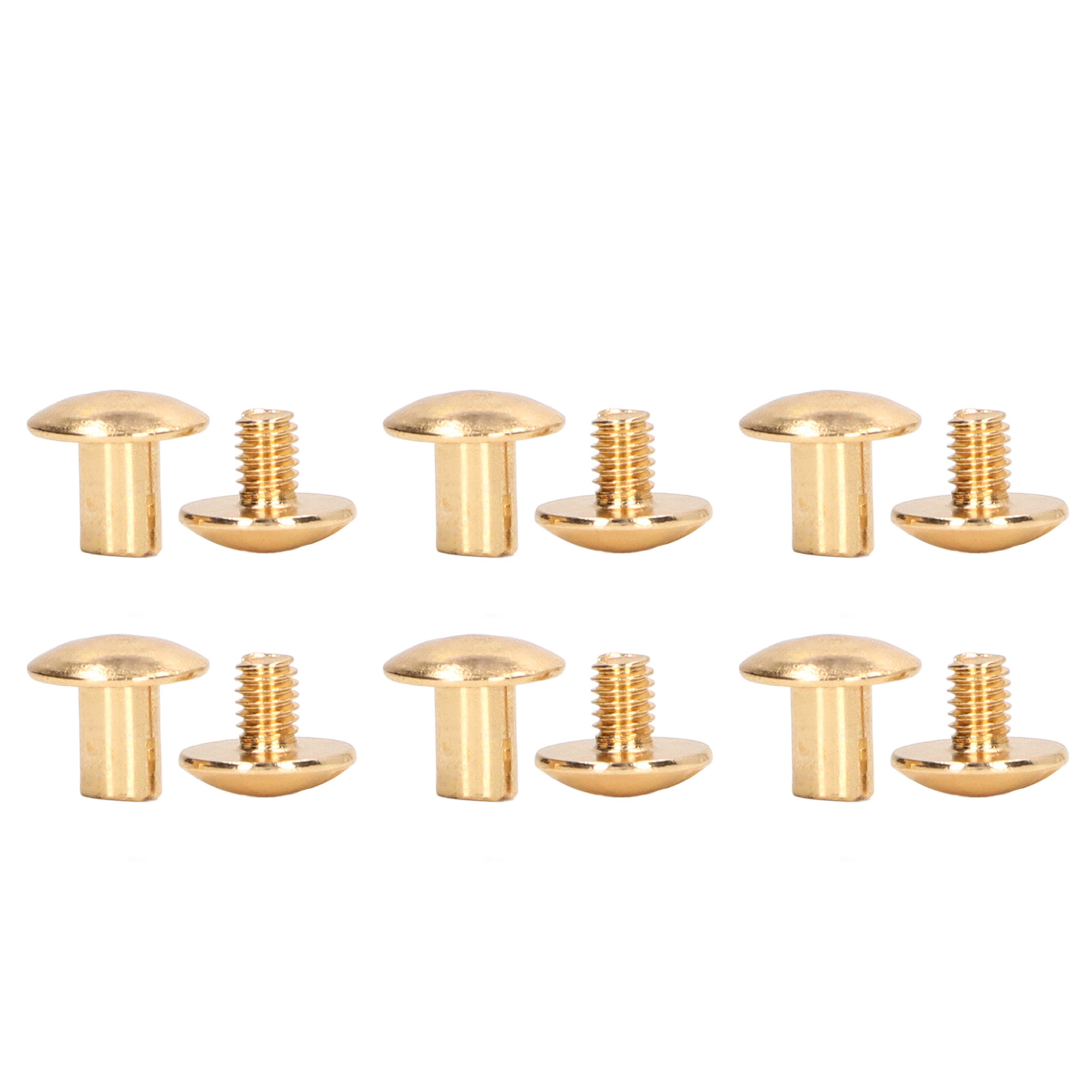 200 Chicago-bindeschrauben Aus Vergoldetem Messing, Gleichmäßige Beschichtung, Gebogene Oberflächen, Goldfinish