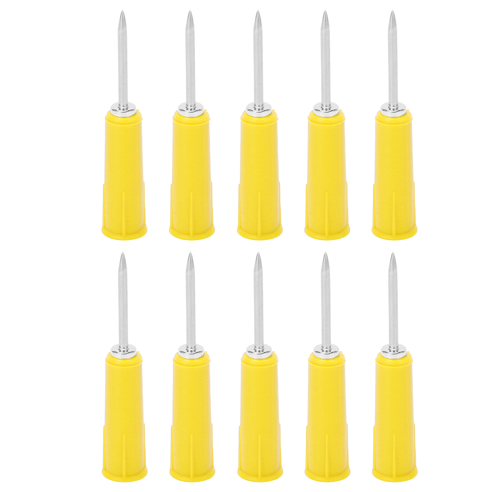10er-packung Bananenstecker-durchstoßspitzen, Pvc-optik, 2 Mm/0,08 Zoll Auf 4 Mm/0,16 Zoll, Isolierte Stifte Für Multimeter, Gelb