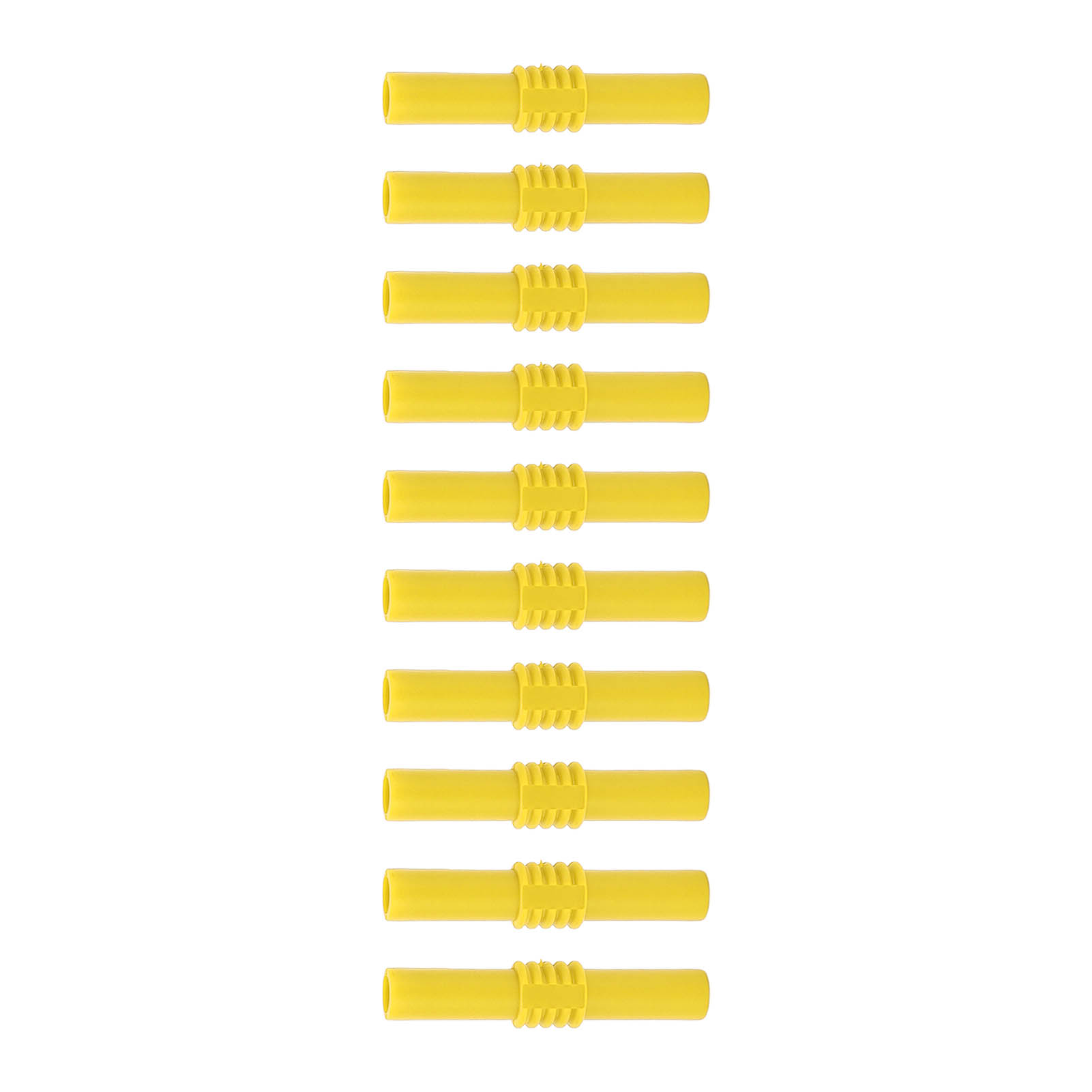 Packung Mit 10 Isolierten 4-mm-bananensteckern (weiblich-weiblich) Für Elektronische Geräte (gelb)