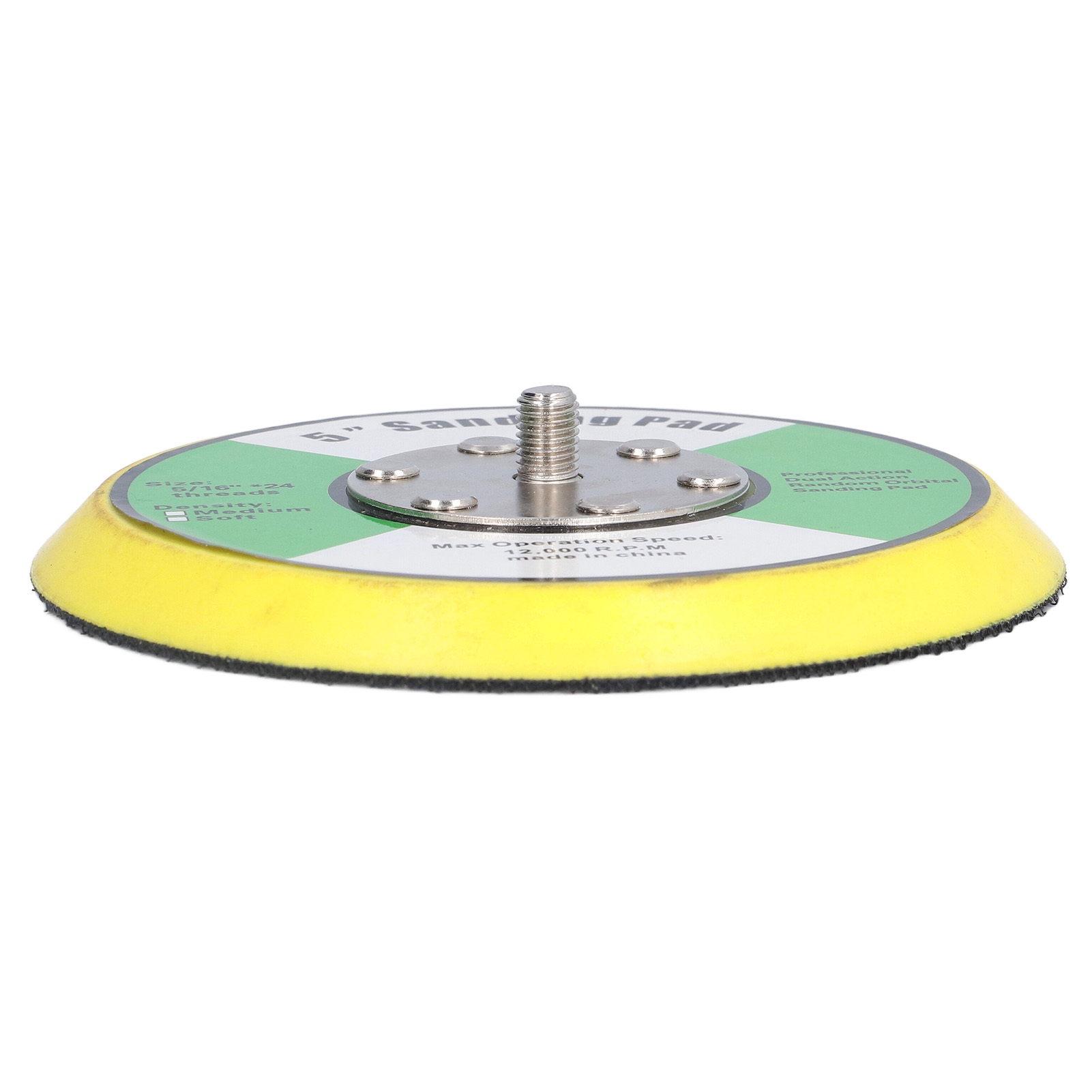 Selbstklemmender Schleif- Und Polierpad, Polyurethan, Für Druckluftschleifer, 127 Mm (5 Zoll), 5/16 Zoll X 24 Gewinde, 12.000 U/min.
