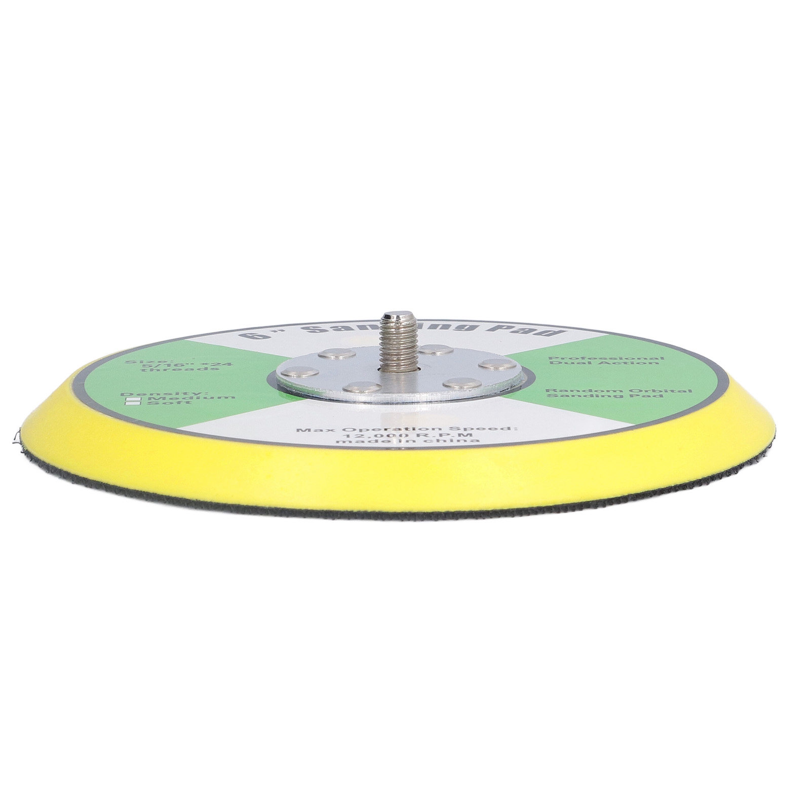 Selbstklebender Polyurethan-schleif- Und Polierpad Für Druckluftschleifer, 152 Mm (6 Zoll), 5/16 Zoll X 24 Gewinde, 12.000 U/min