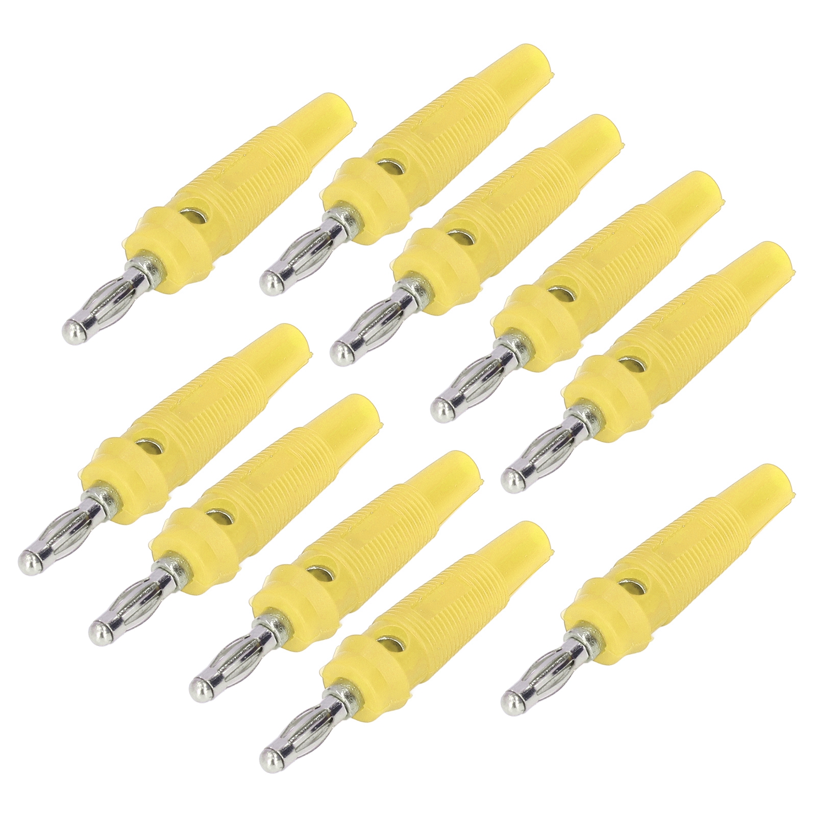 Packung Mit 10 4-mm-bananenstecker-anschlussklemmen Für Schweißgeräte, Ladegeräte Und Generatoren (gelb)