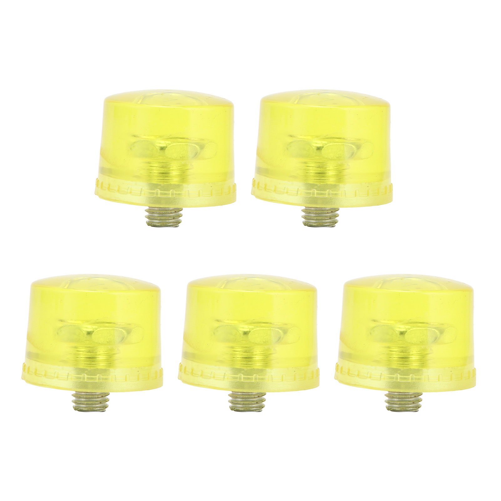 Set Mit 5 Transparenten, Gelben Gummihammerbits, M8x1, 35 Mm Durchmesser