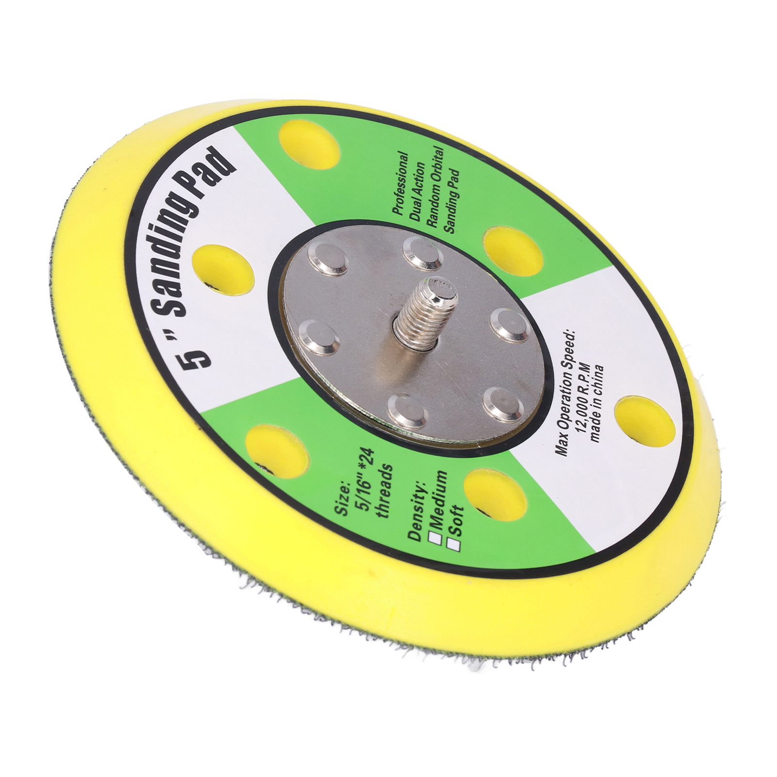 12,7 Cm (5 Zoll) Schleifpad Mit Polyurethan-klettrücken (5/16-24 Zoll) Für Pneumatische Schleif- Und Poliermaschinen Bis 12.000 U/min.