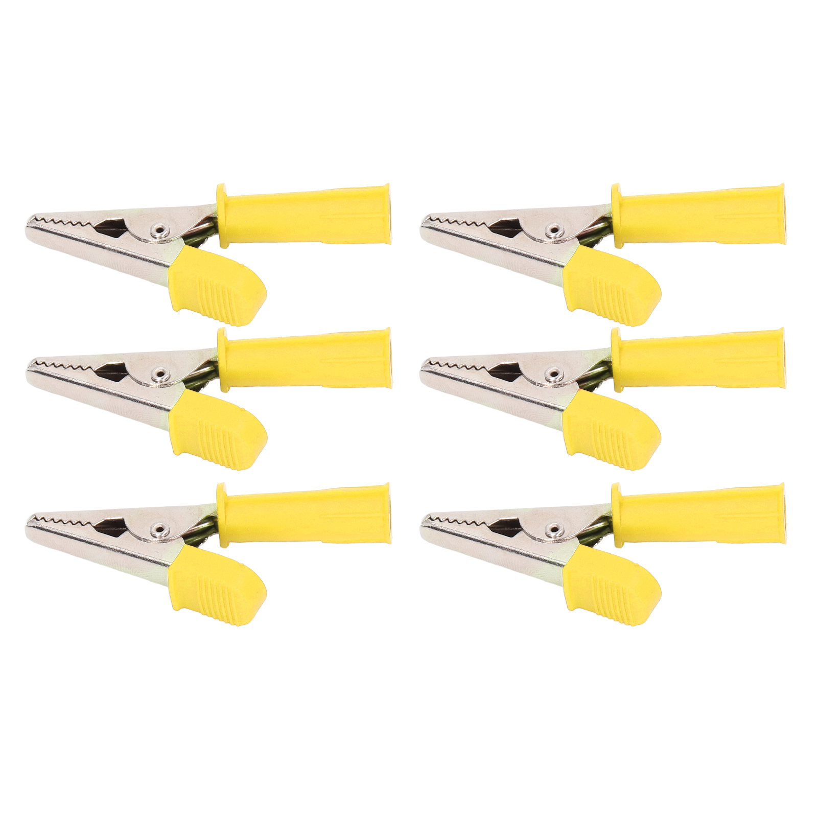 Packung Mit 10 Isolierten Krokodilklemmen Aus Messing Mit 4-mm-buchse, 10-mm-öffnung, 20 A, J.60046, Gelb