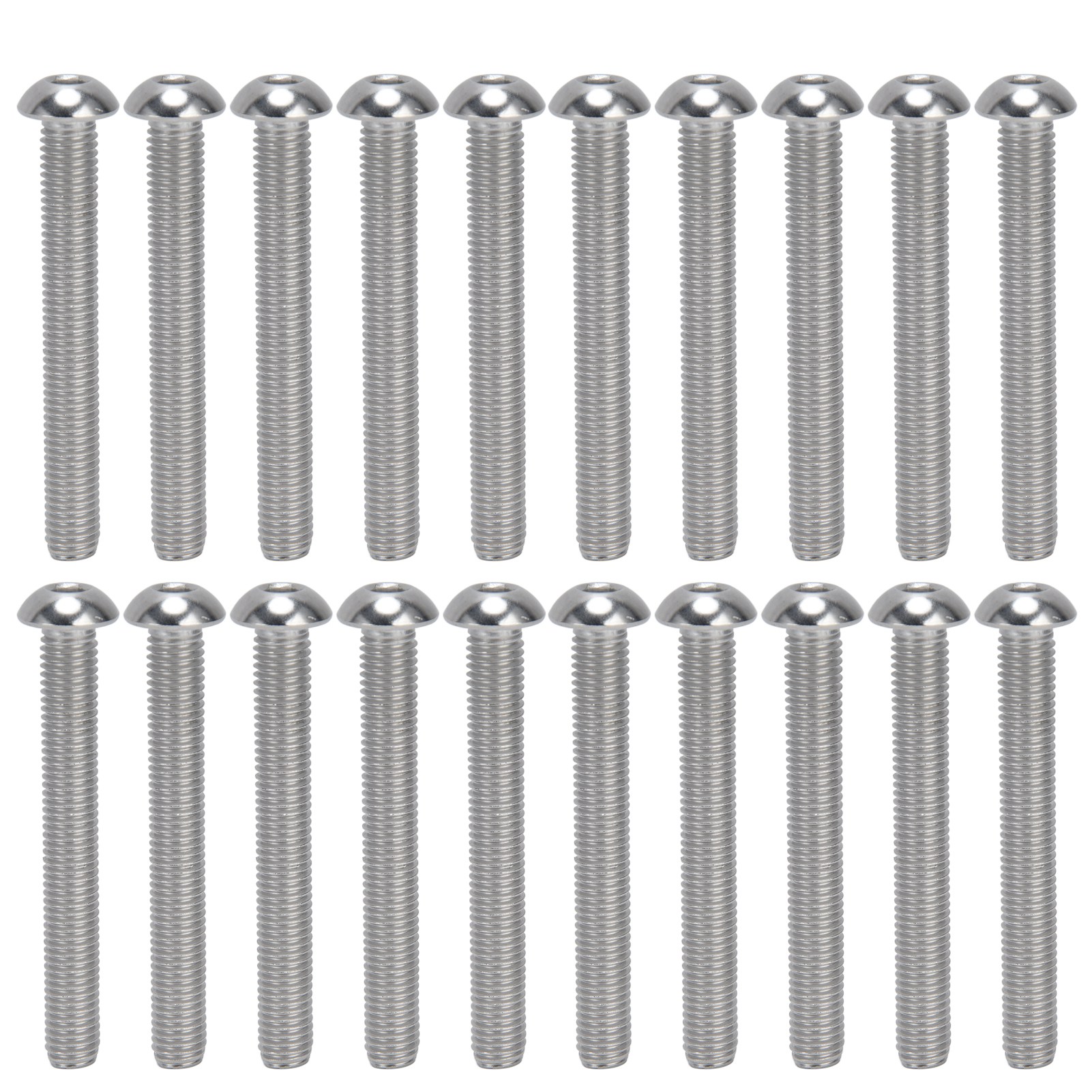 Satz Mit 30 M10x1,5 (m10x80) Edelstahl-innensechskantschrauben A2 Mit Grobgewinde