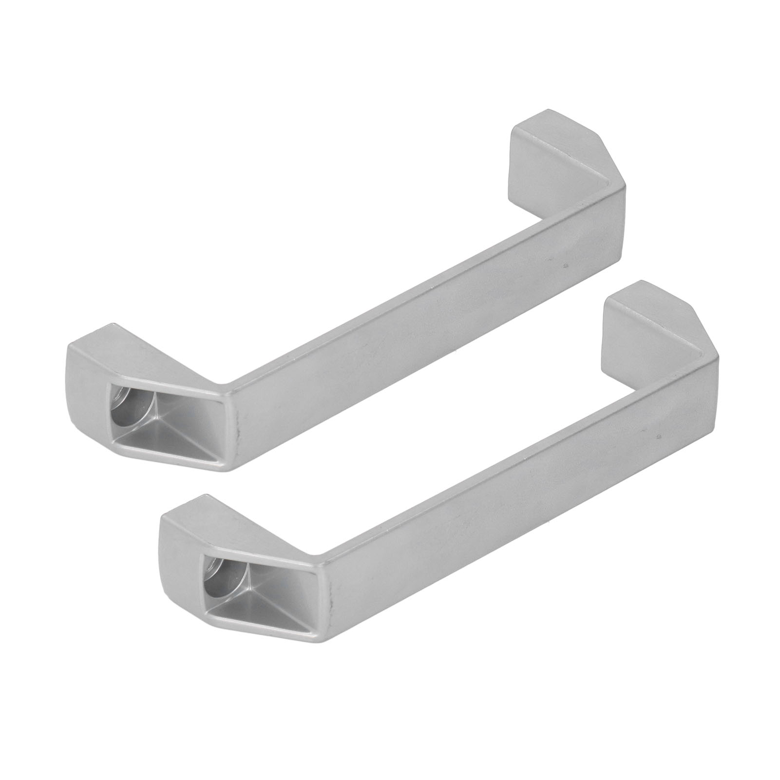 Set Mit 2 Türgriffen, 180 Mm Lochabstand, Hochfeste Aluminiumlegierung, Moderner Silberner Türgriff