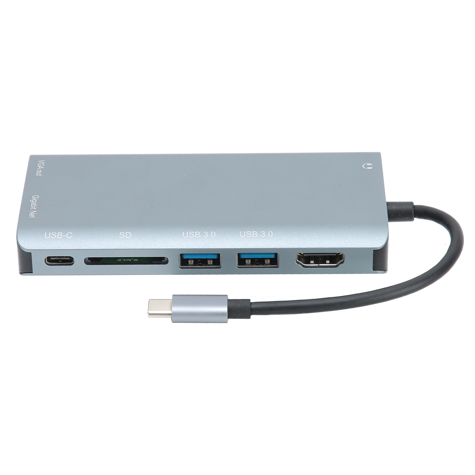 8-in-1 Usb 3.0 Hub, Typ-c-adapter, 4k Hdmi, Vga, Usb, Aluminiumlegierung, Computerzubehör