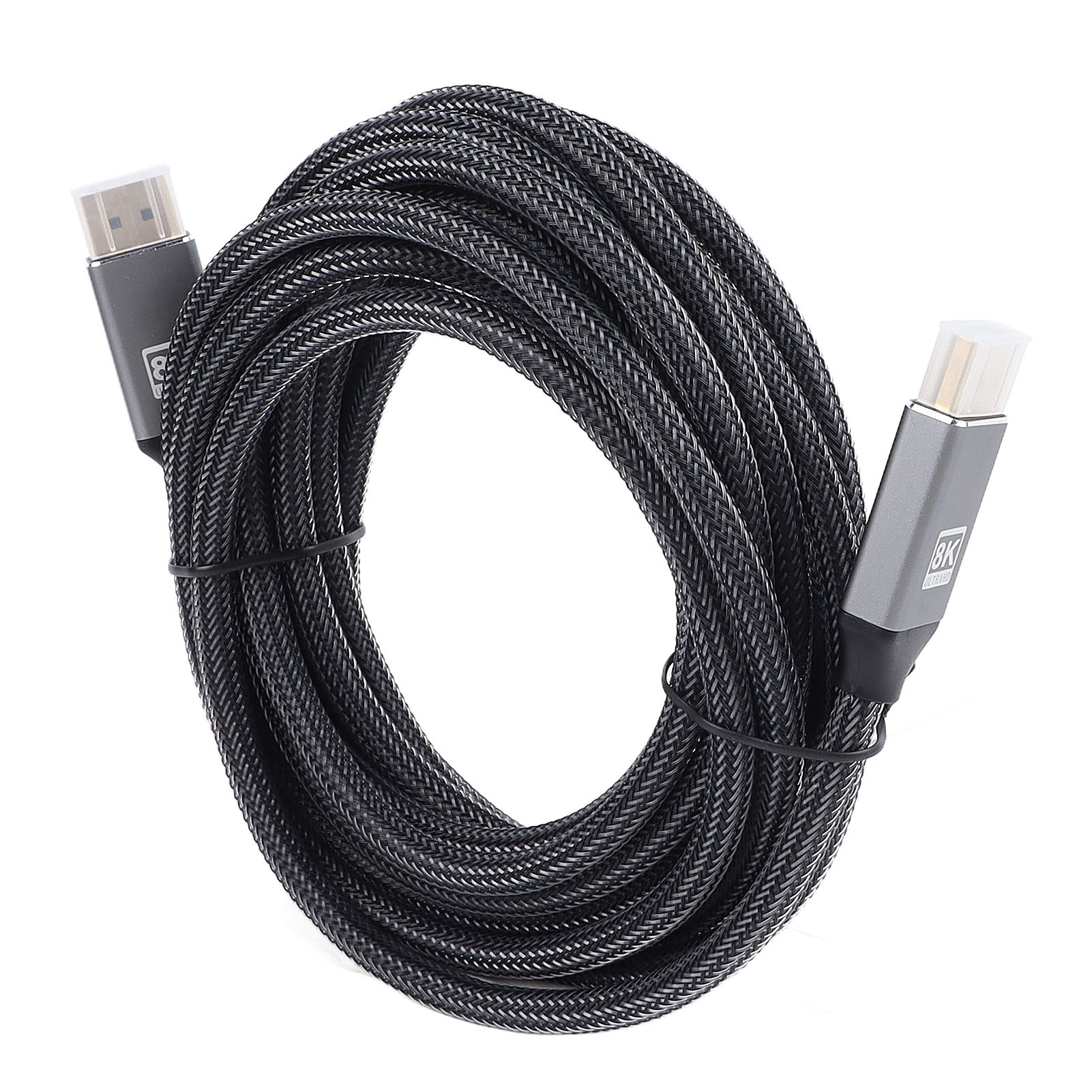 Schnelles, Robustes Und Elegantes Graues 5 M (16,4 Ft) 8k Displayport 1.4 Kabel Für Pc-monitore.