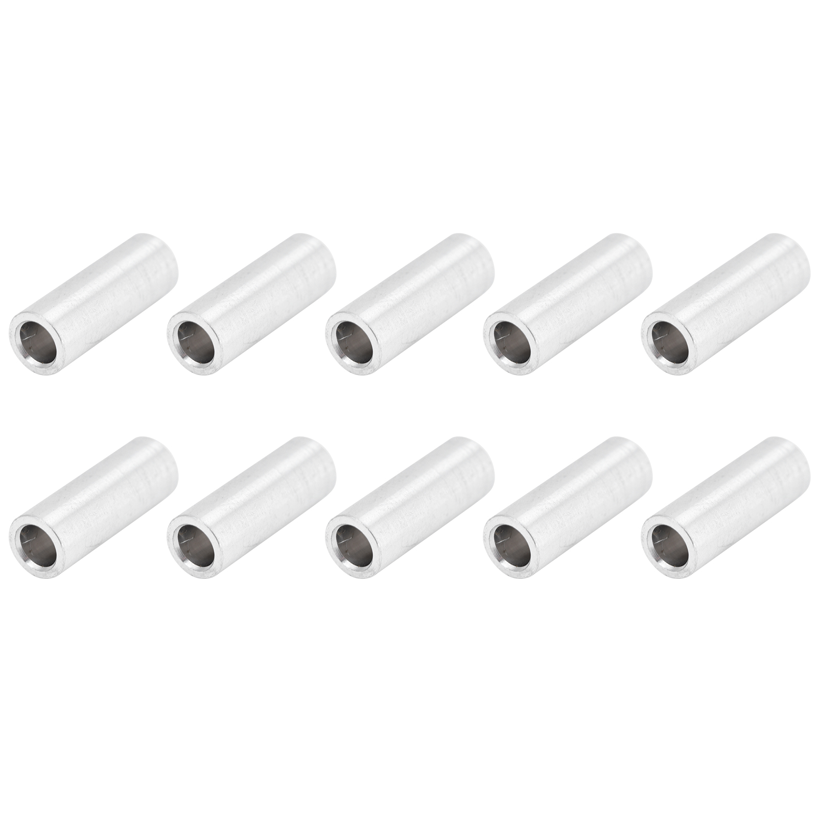 Packung Mit 10 Runden Distanzstücken Aus Aluminiumlegierung, Ohne Gewinde, Außendurchmesser 6 Mm, Länge 14 Mm.