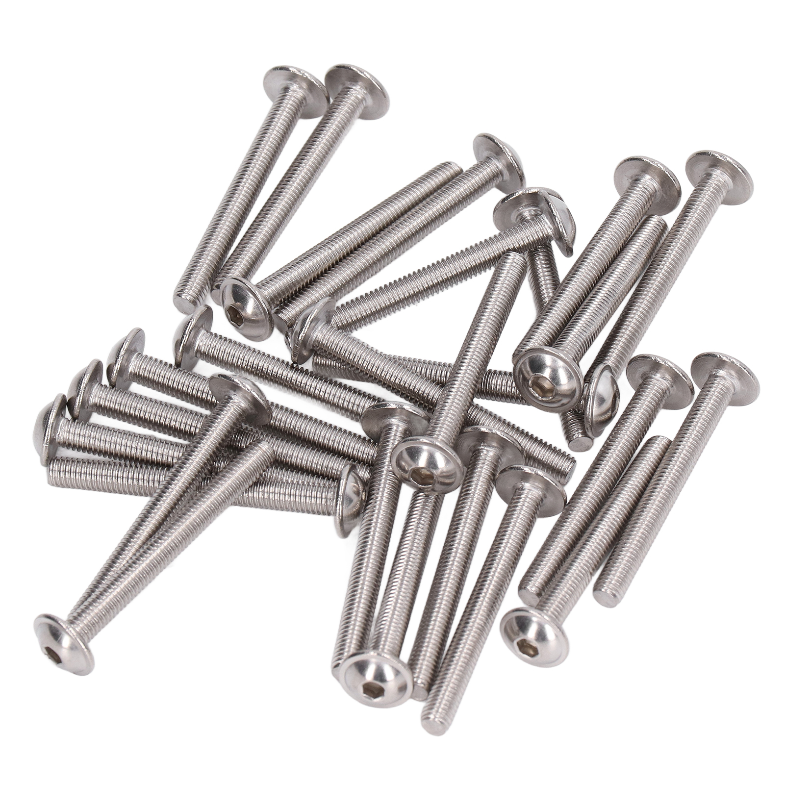 Satz Mit 50 Flansch-linsenkopfschrauben Aus Edelstahl A2-70, M5 X 50 Mm