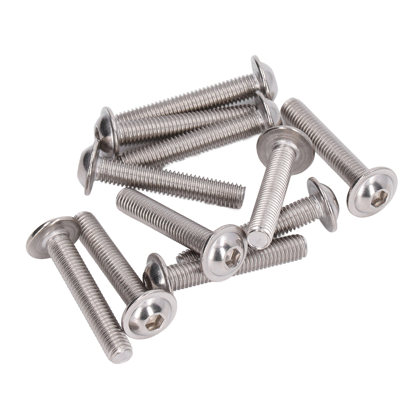 Satz Mit 50 Flansch-linsenkopfschrauben Aus Edelstahl A2-70, M8 X 50 Mm