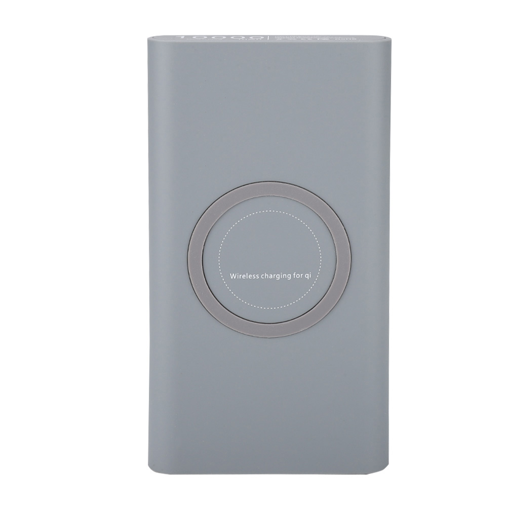 3-in-1 Qi-wireless-ladegerät, Powerbank, Schnellladefunktion, Qi-handyladegerät (grau)