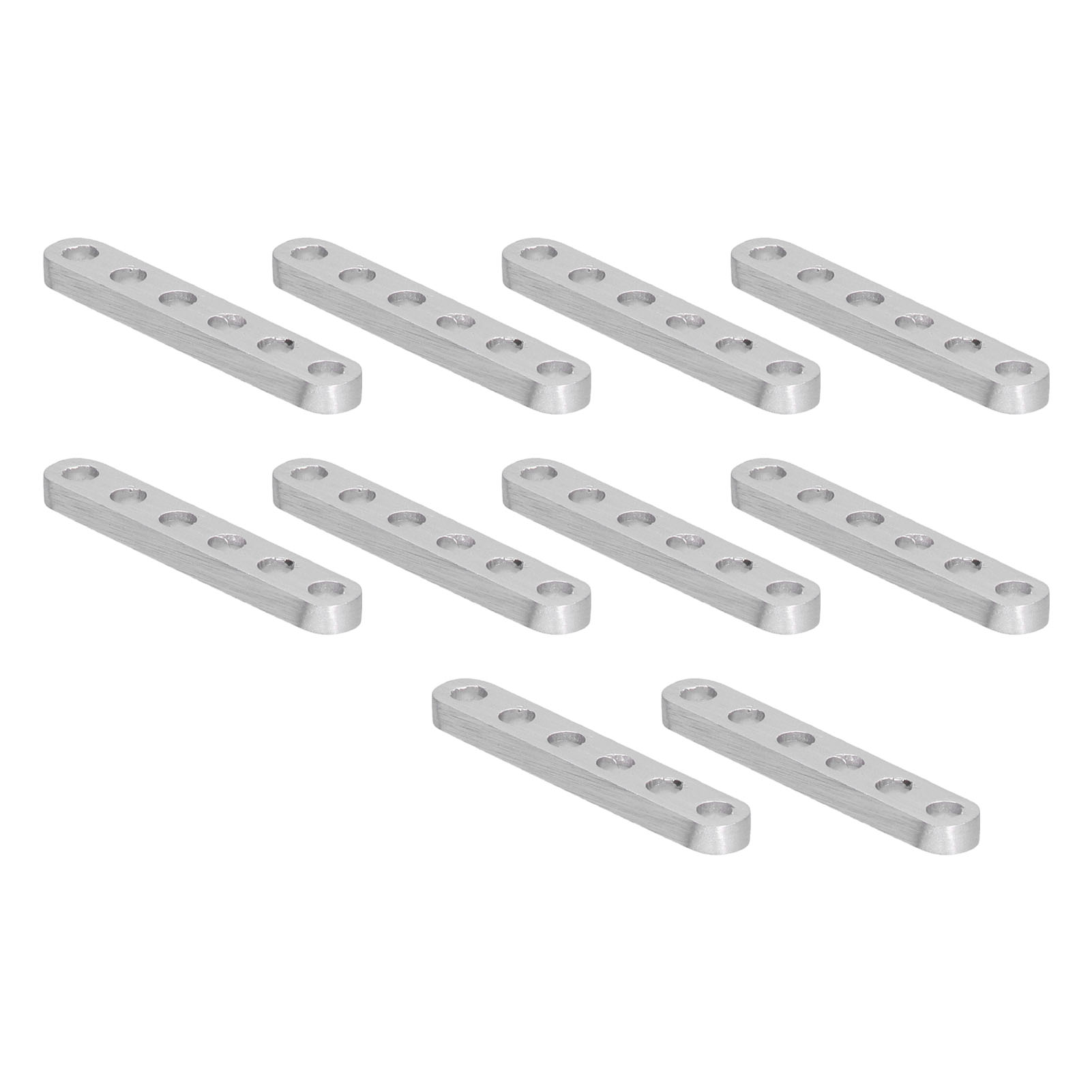 10 Flache, Gerade Aluminiumhalterungen 4 X 8 Mm Für Roboter- Und Maschinenbauausrüstung (3102-0006-0048)