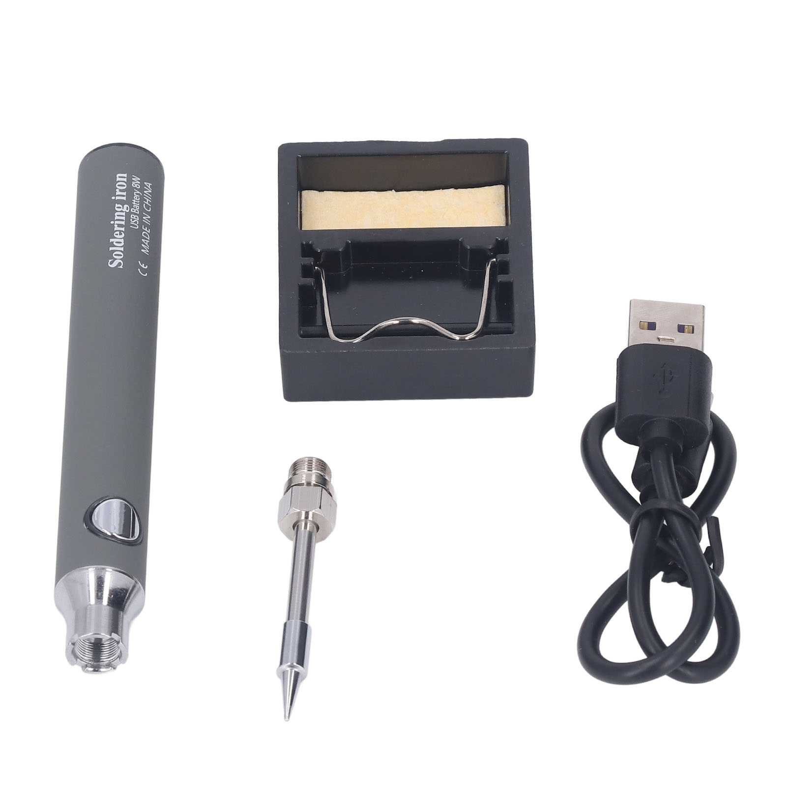 Tragbarer, Kabelloser Usb-lötkolben, Elektrisches Lötgerät Mit 3 Geschwindigkeitsstufen Und Grauer Kontrollleuchte