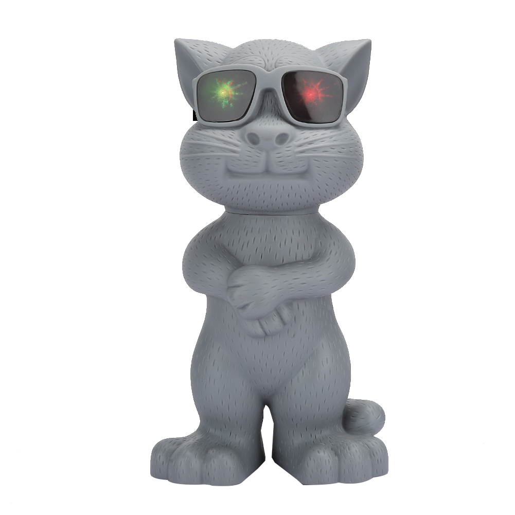 Cartoon-katzen-led-bluetooth-stereo-lautsprecher Mit Integriertem Musikplayer, Grau