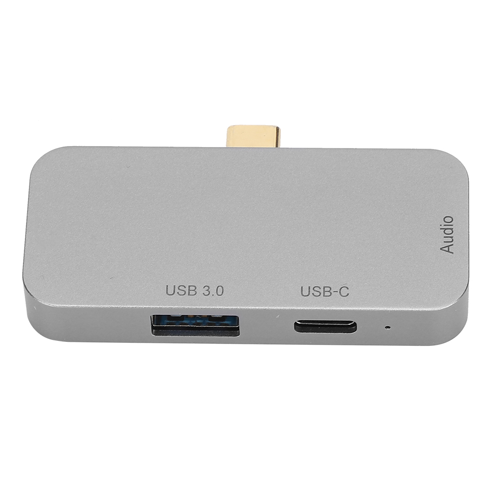 4-in-1 Usb-c-hub, Grau, Multifunktionale Erweiterungsstation, Usb-c-auf-hdmi-anschluss, 60 W, Pdgray